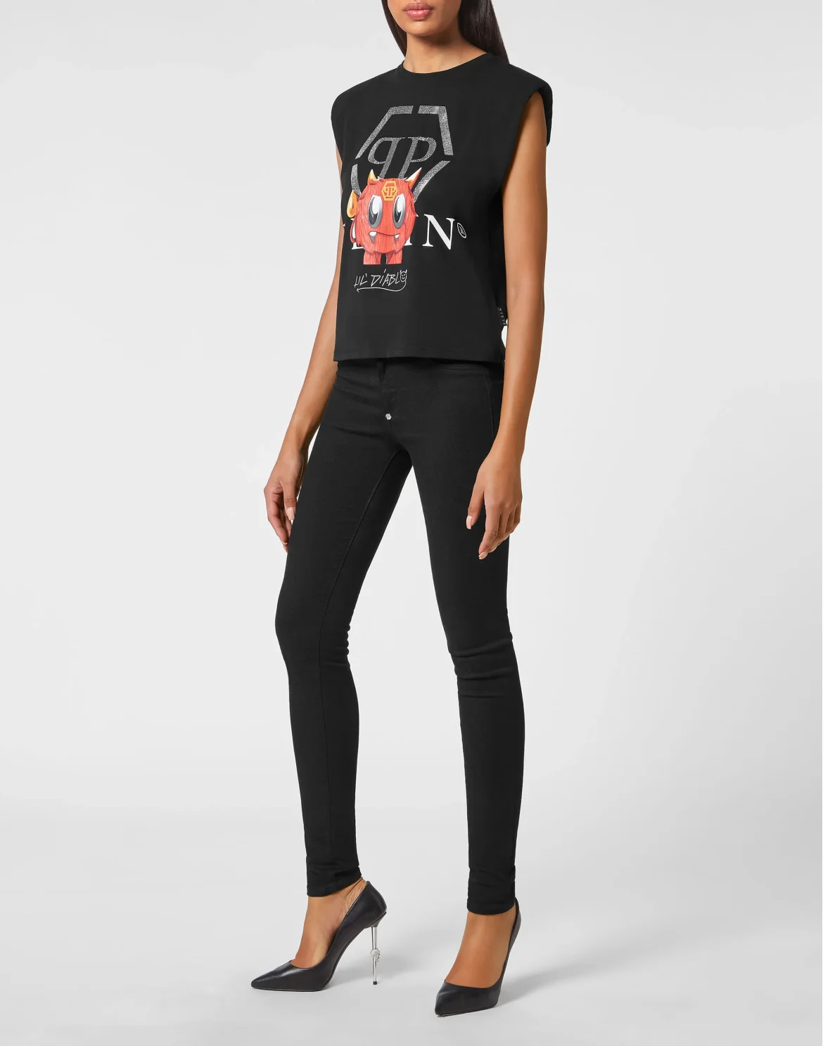 Sleeveless T-shirt, цвет: Черный