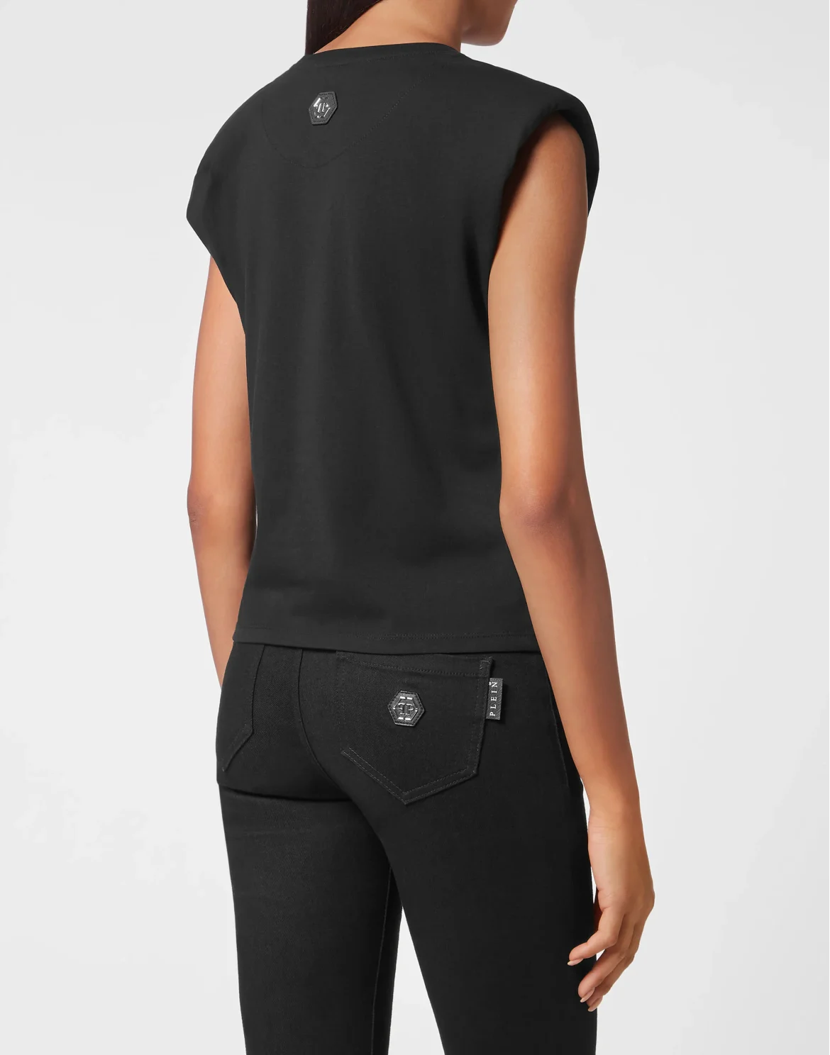 Sleeveless T-shirt, цвет: Черный
