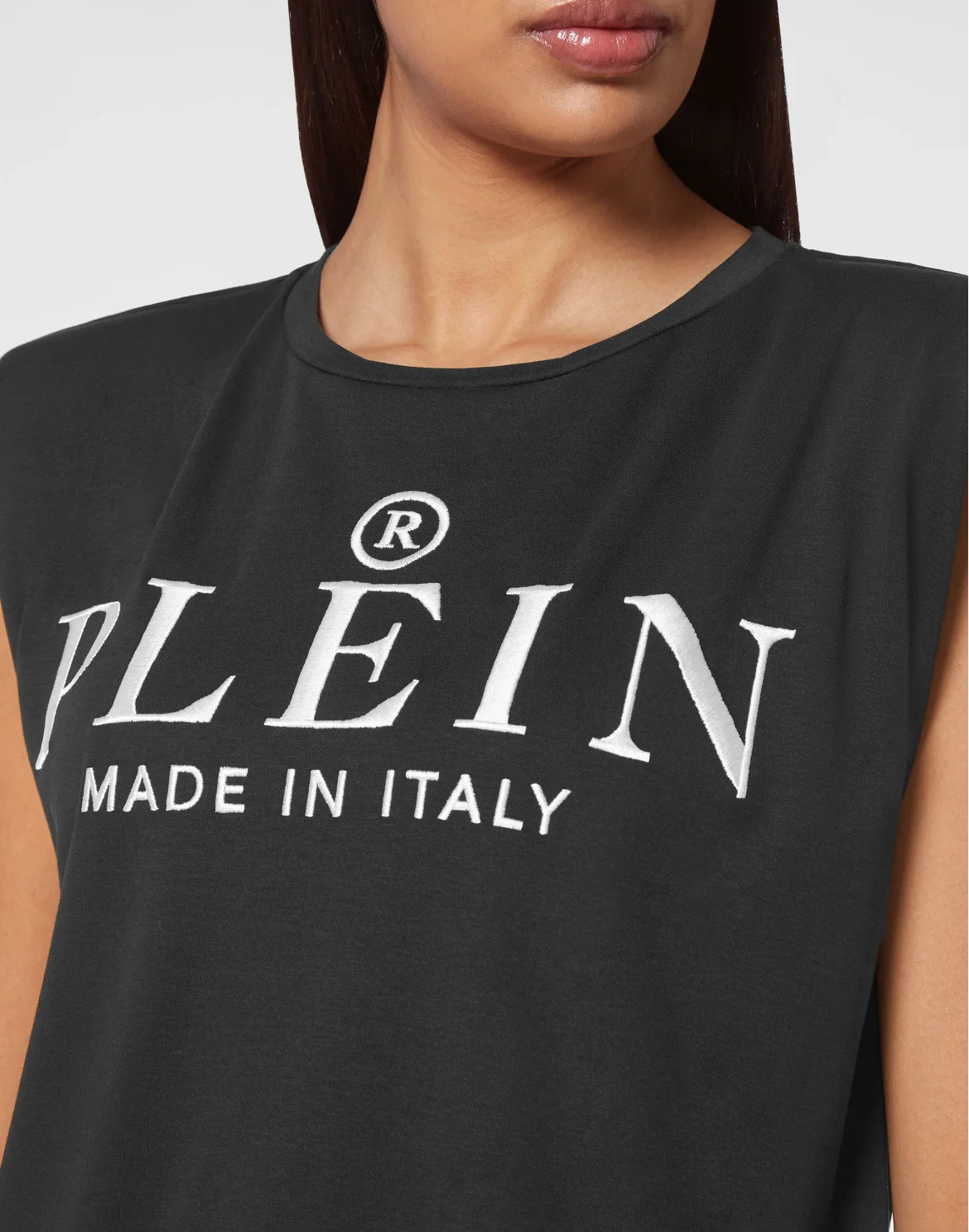 Tank Top Padded Shoulder Philipp Plein TM, цвет: Черный