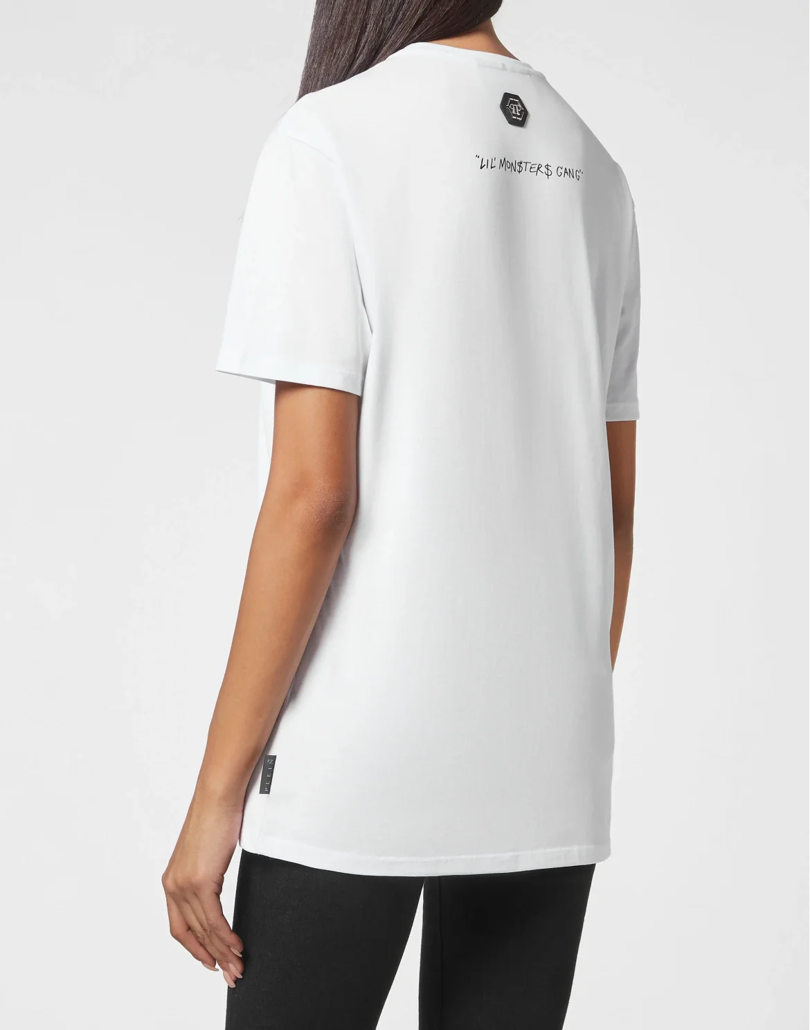 T-shirt Round Neck SS Man Fit Monsters with Crystals, цвет: Белый