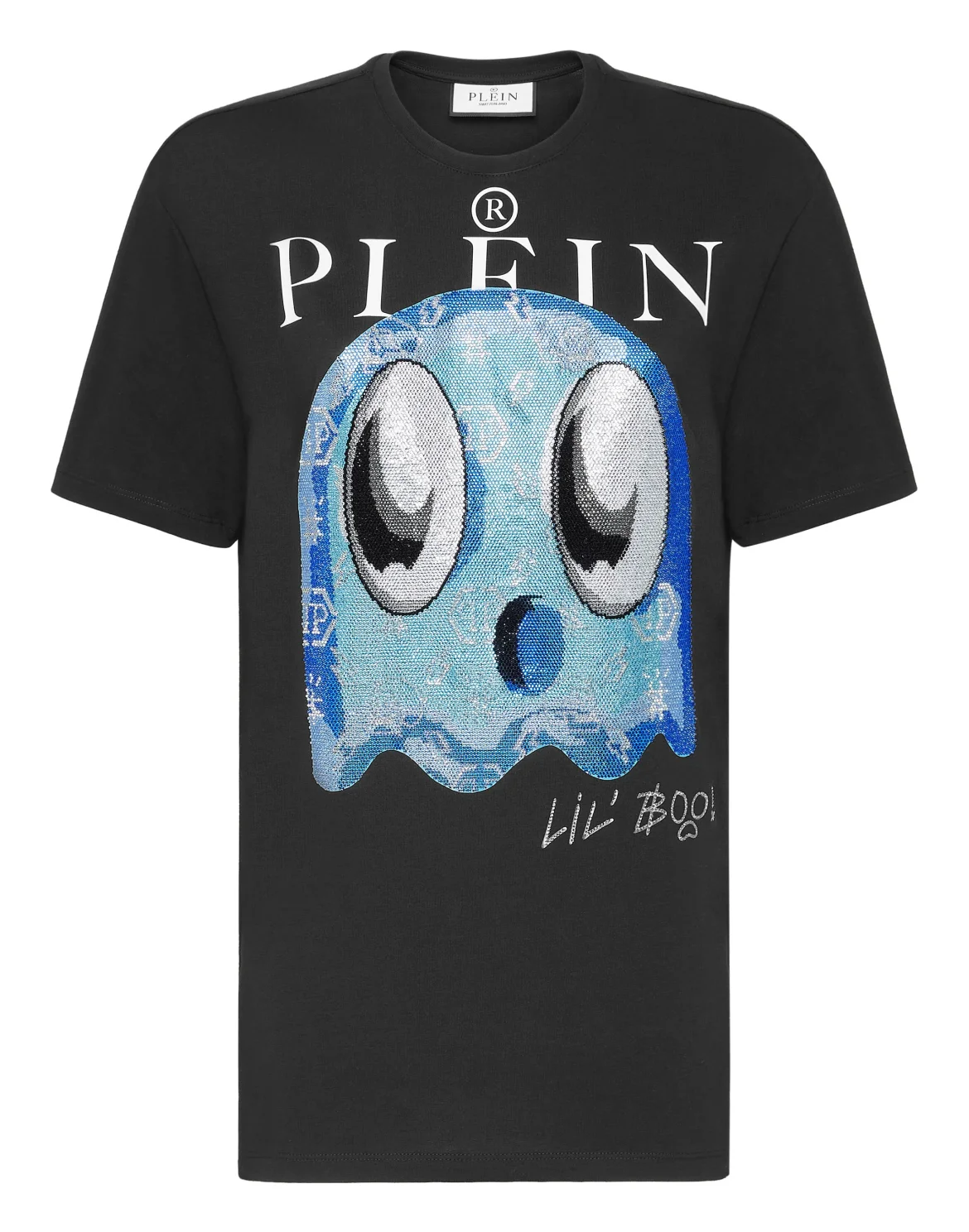 T-shirt Round Neck SS Man Fit Monsters with Crystals, цвет: Черный