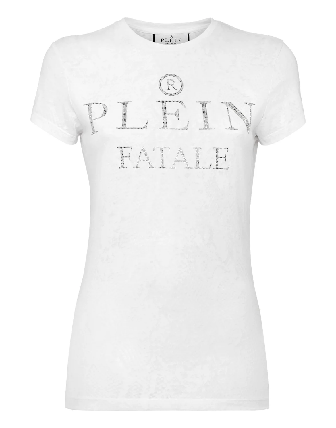 T-shirt Round Neck SS Sexy Pure Fit with Crystals, цвет: Белый