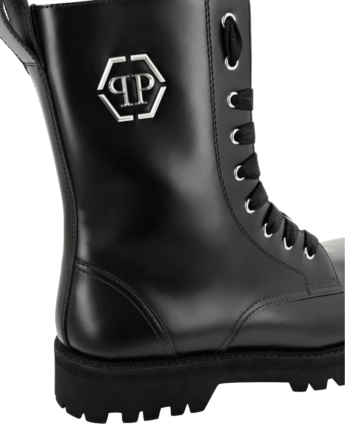 Boots Mid Flat Hexagon, цвет: Черный