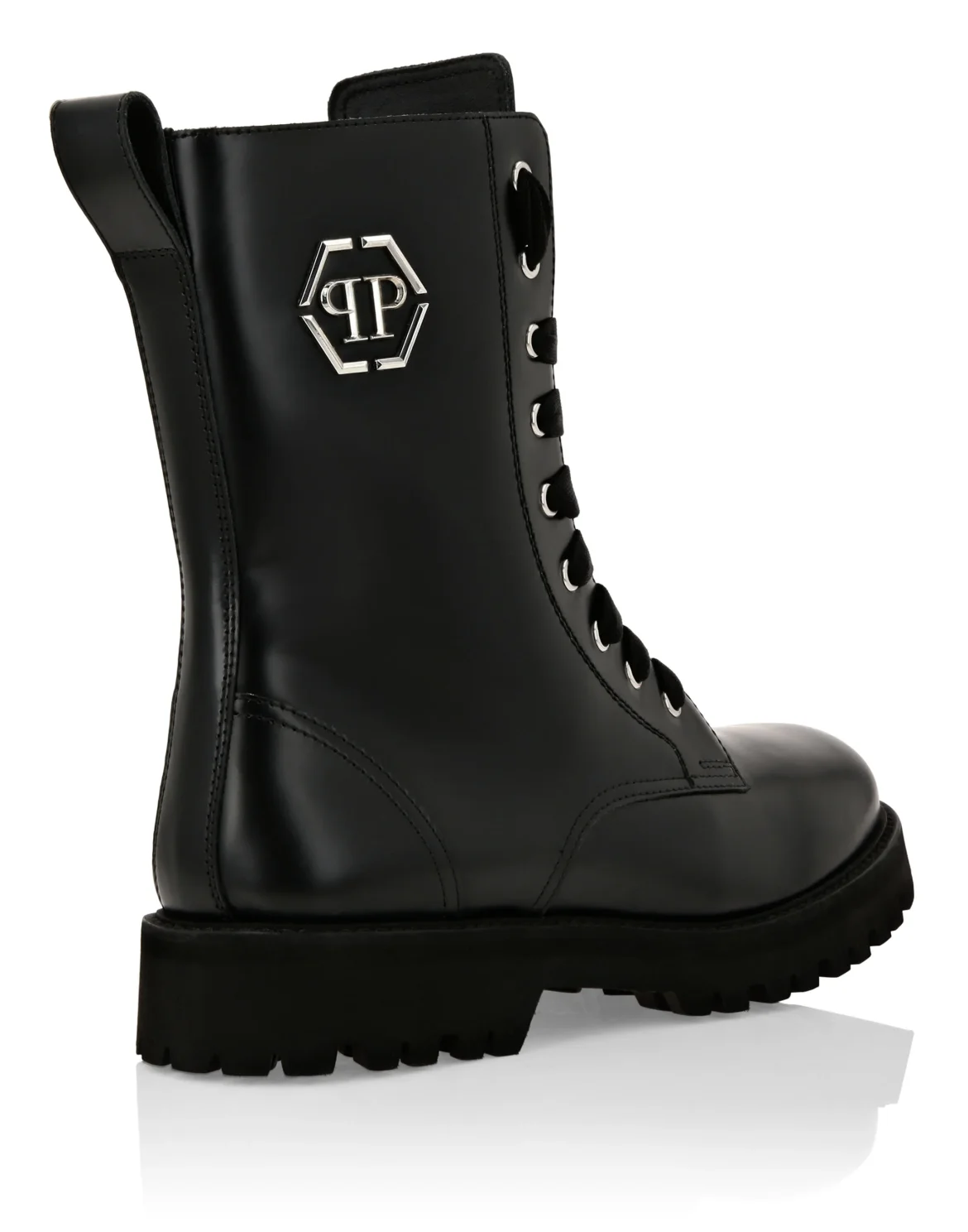 Boots Mid Flat Hexagon, цвет: Черный