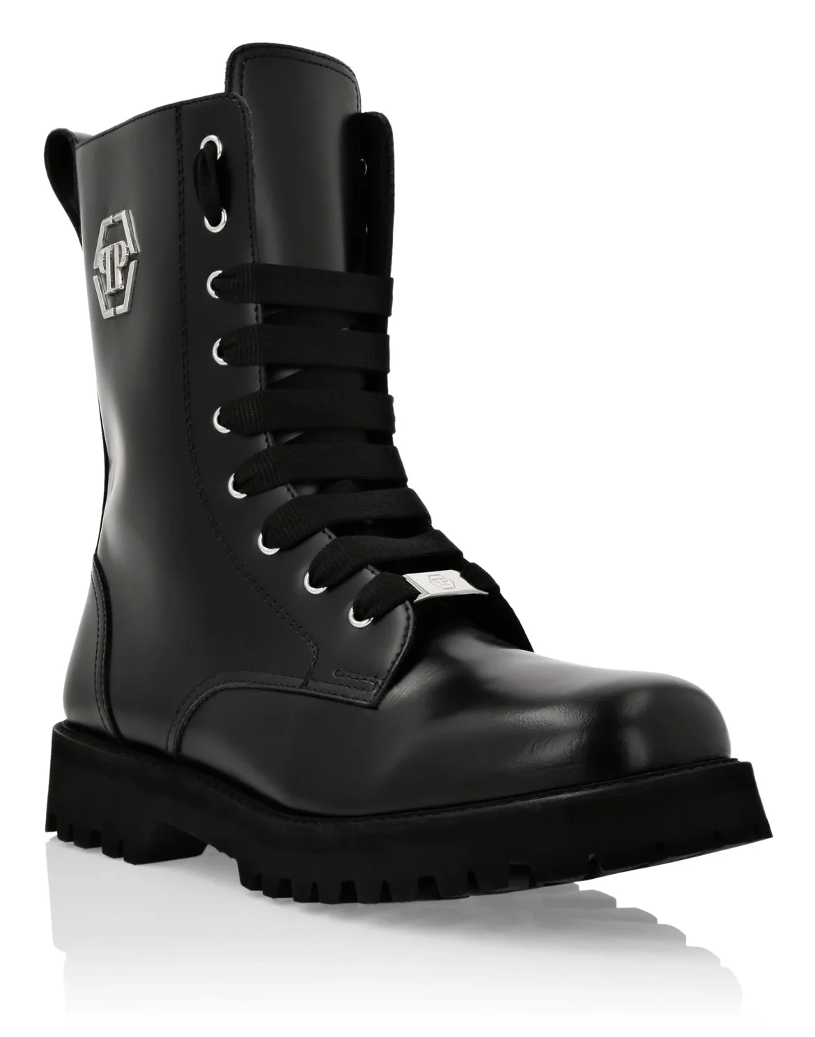 Boots Mid Flat Hexagon, цвет: Черный