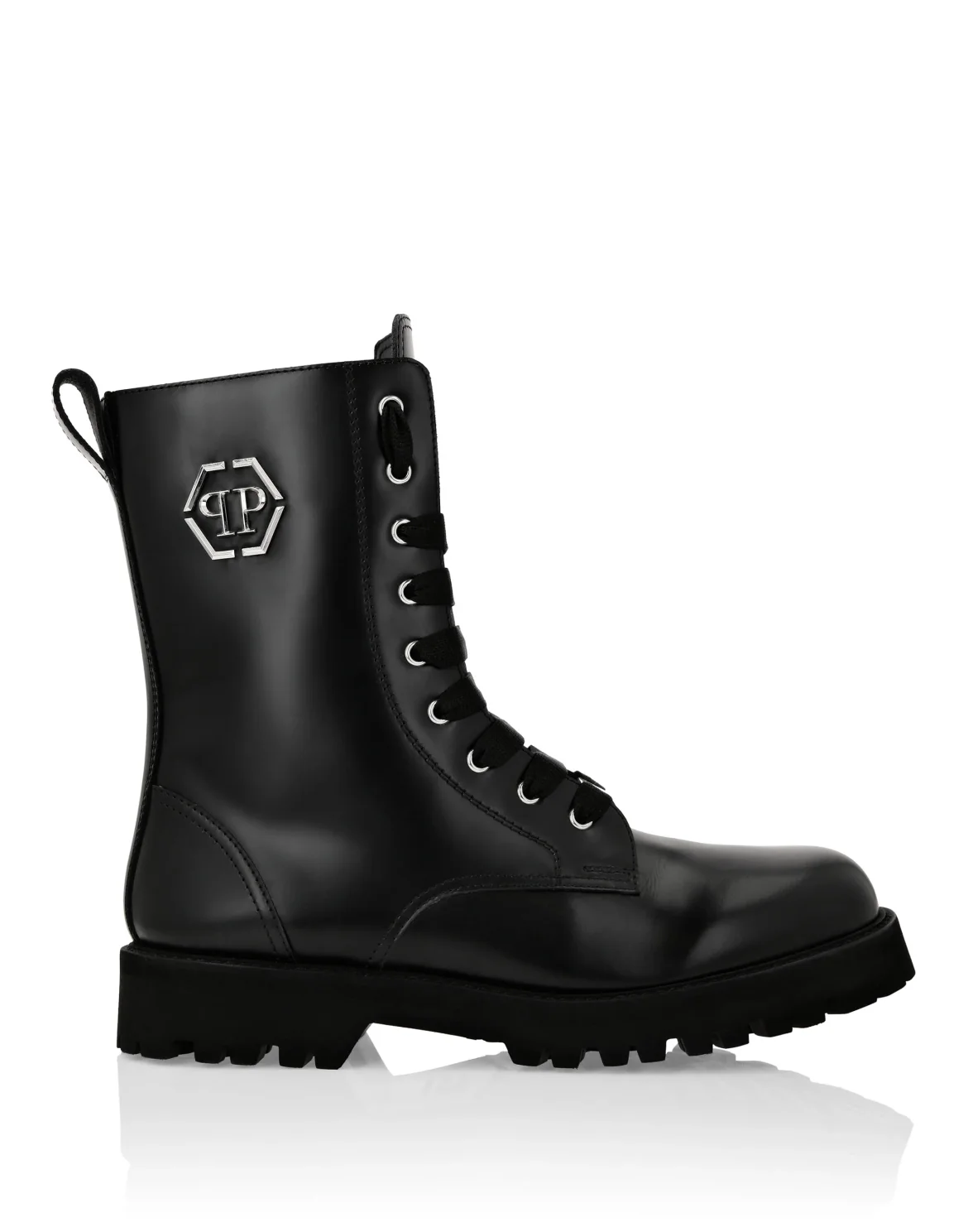 Boots Mid Flat Hexagon, цвет: Черный