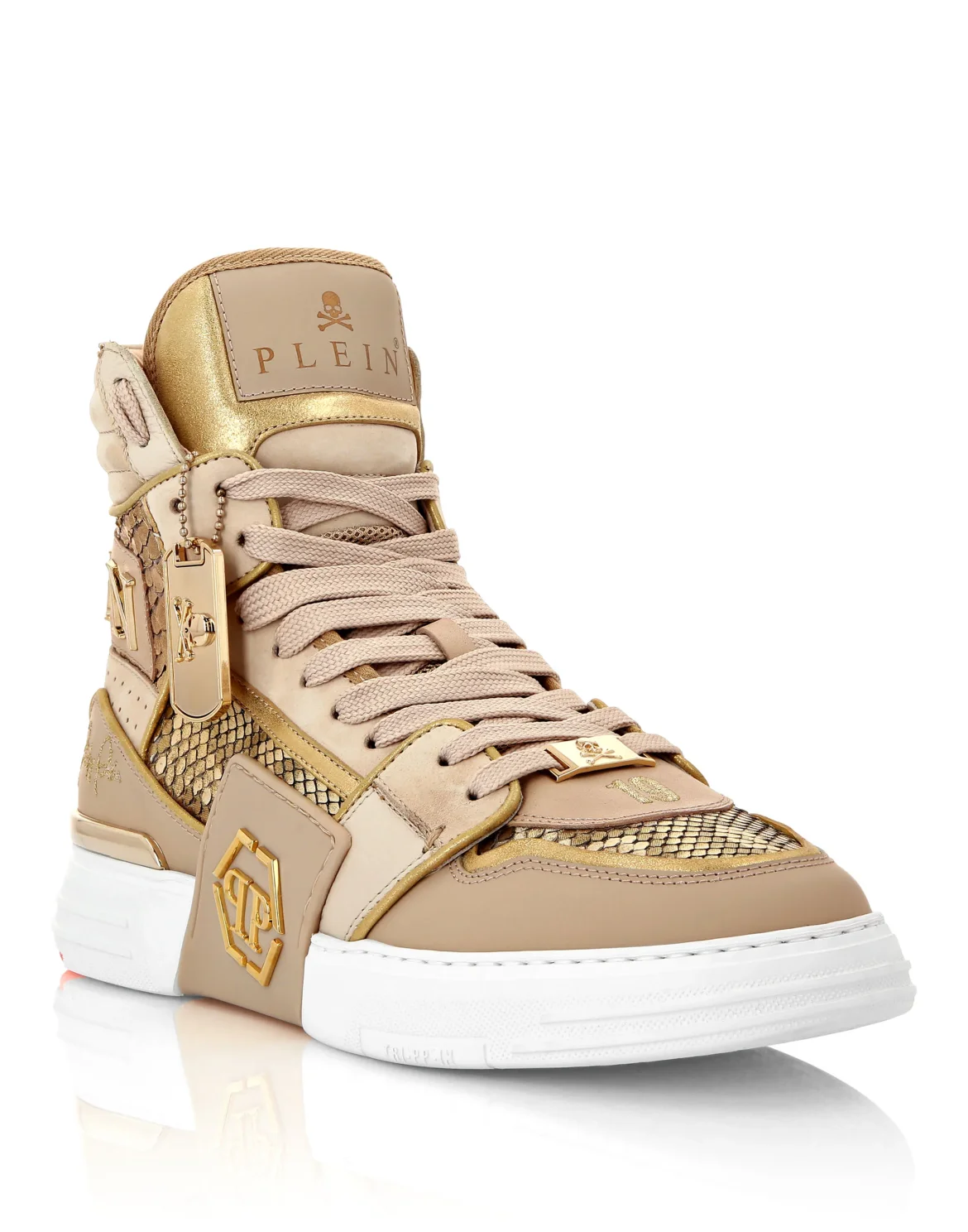 Hi-Top Sneakers Hexagon, цвет: Бежевый