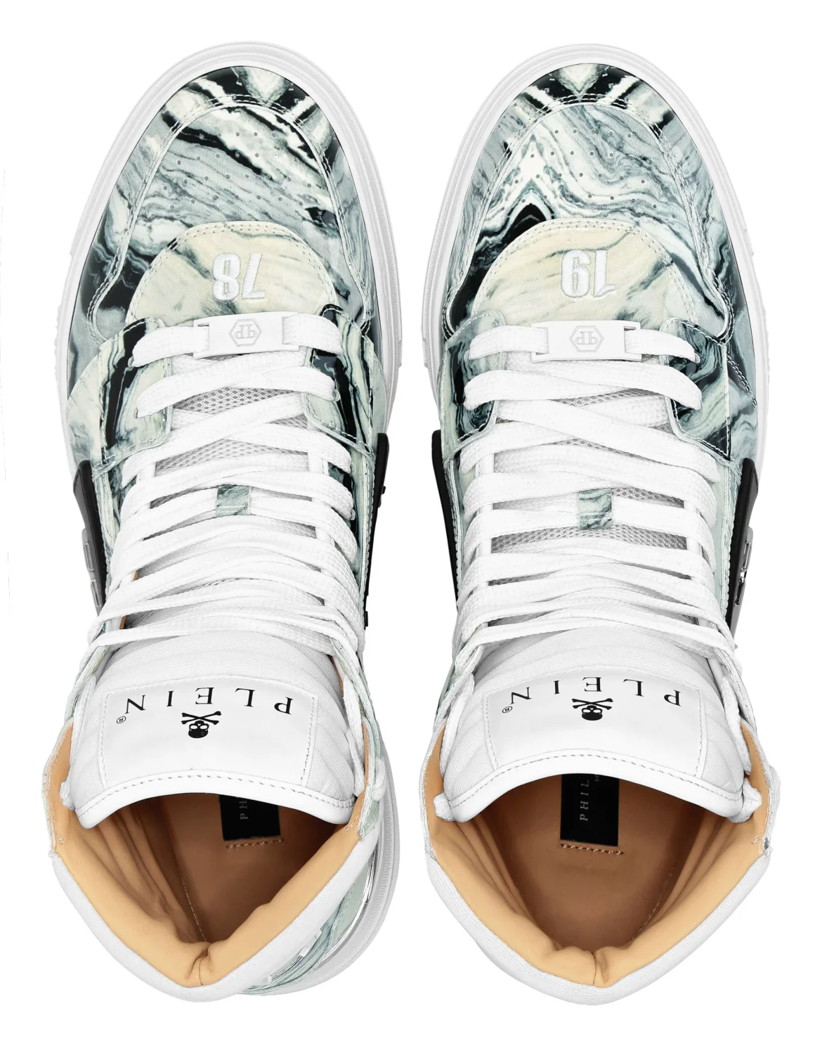Hi-Top Sneakers Marble, цвет: Белый