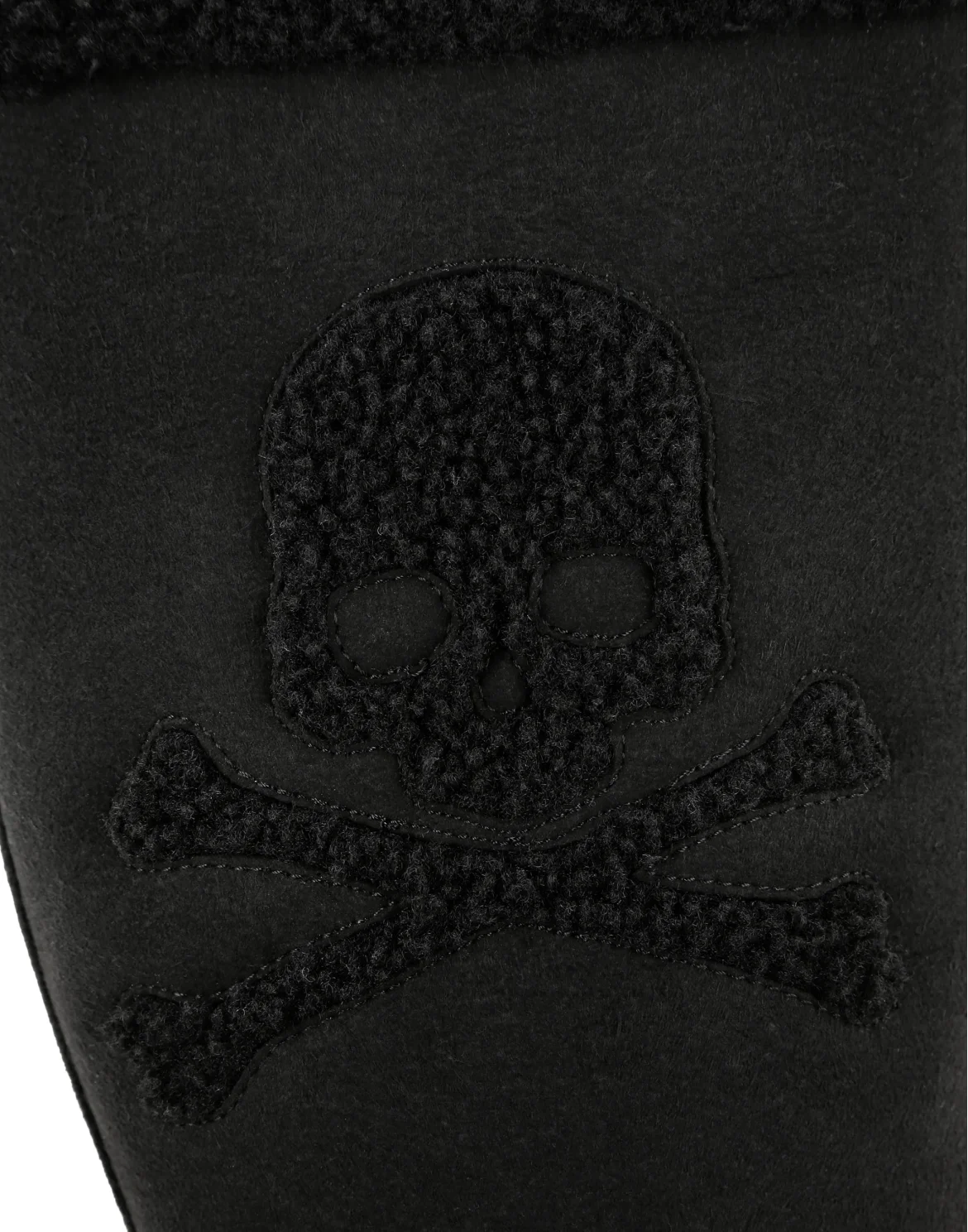 Mid-Flat Boots Skull&Bones, цвет: Черный