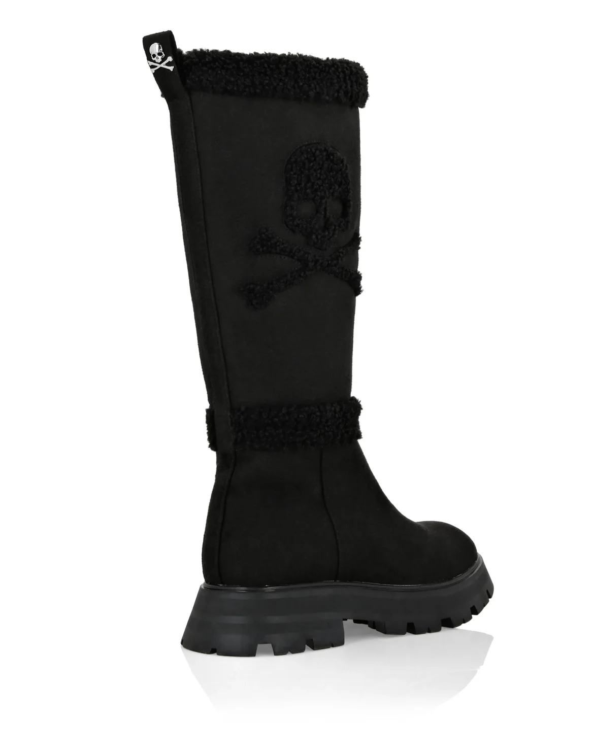 Mid-Flat Boots Skull&Bones, цвет: Черный