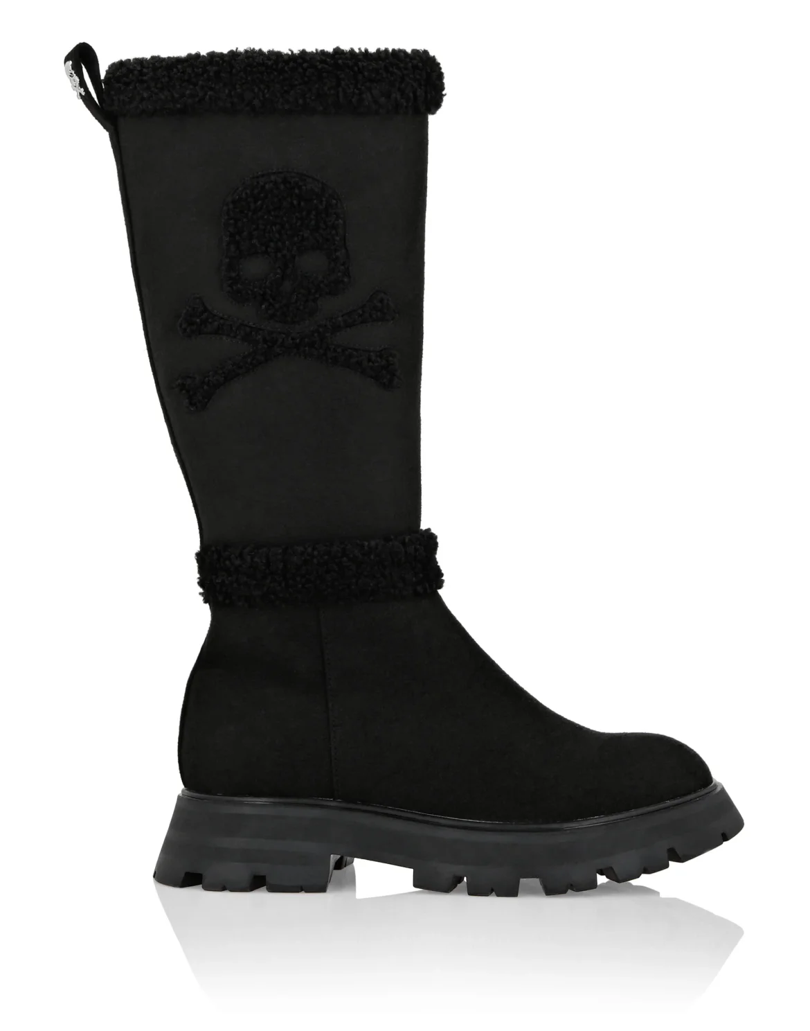 Mid-Flat Boots Skull&Bones, цвет: Черный
