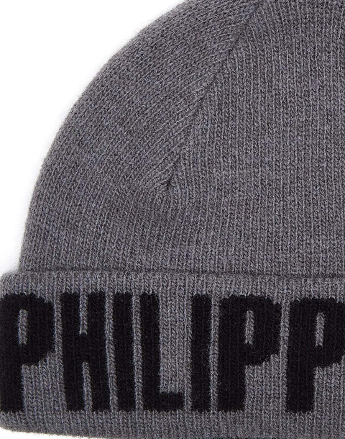 Jacquard Beanie Philipp Plein TM, цвет: Серый