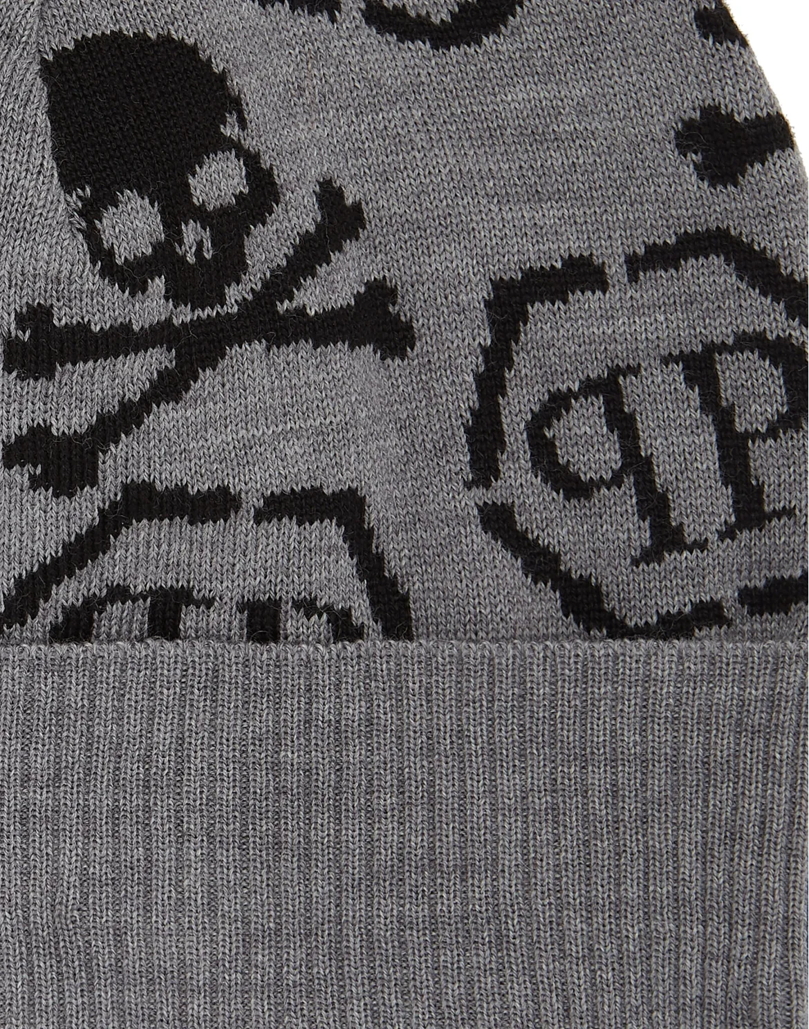 Wool Beanie Skull&Bones, цвет: Серый