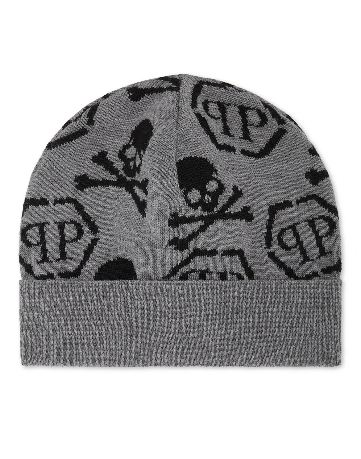 Wool Beanie Skull&Bones, цвет: Серый