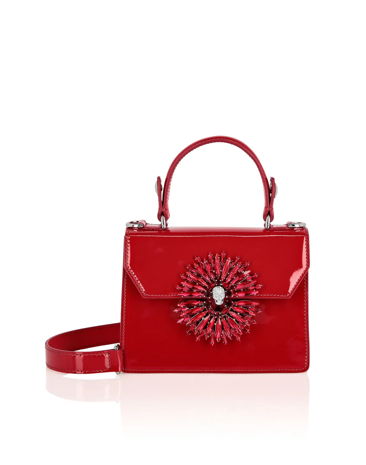 Small Handle Bag Superheroine BROOCHES, цвет: Красный