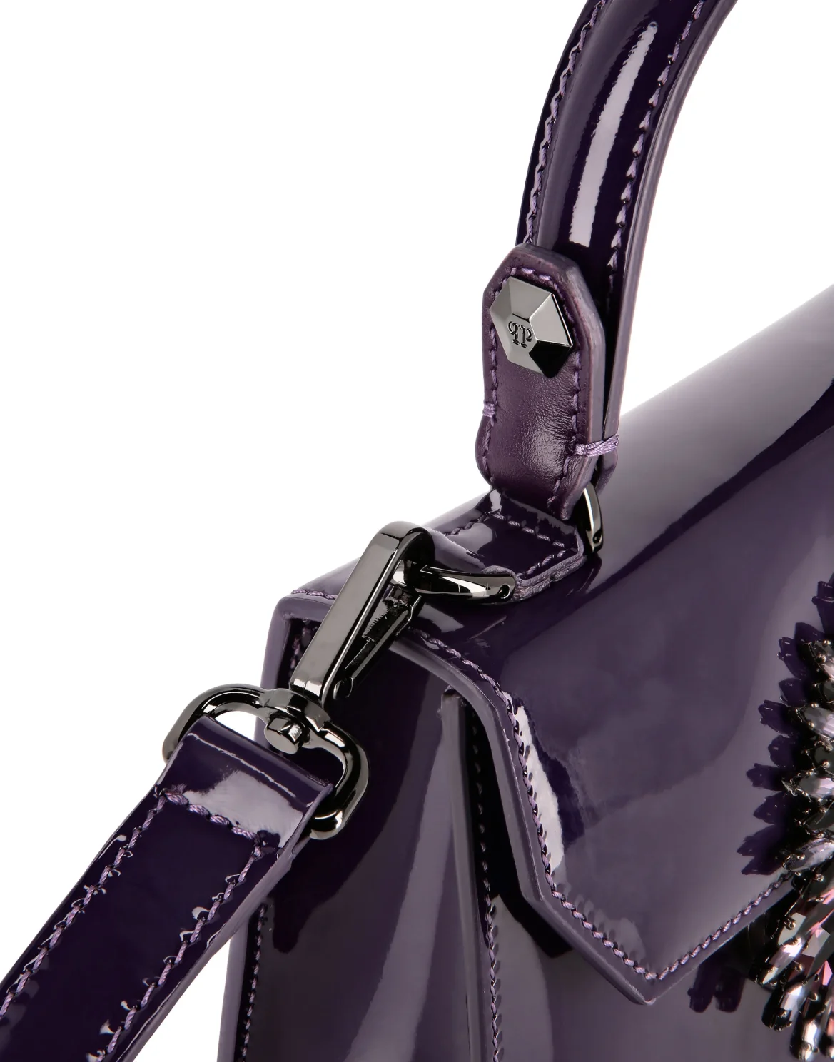 Small Handle Bag Superheroine BROOCHES, цвет: Фиолетовый