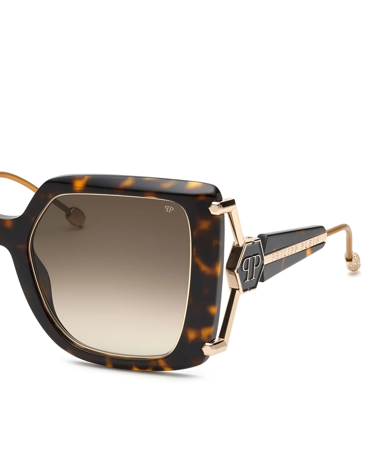 Plein Queen Sunglasses, цвет: Коричневый