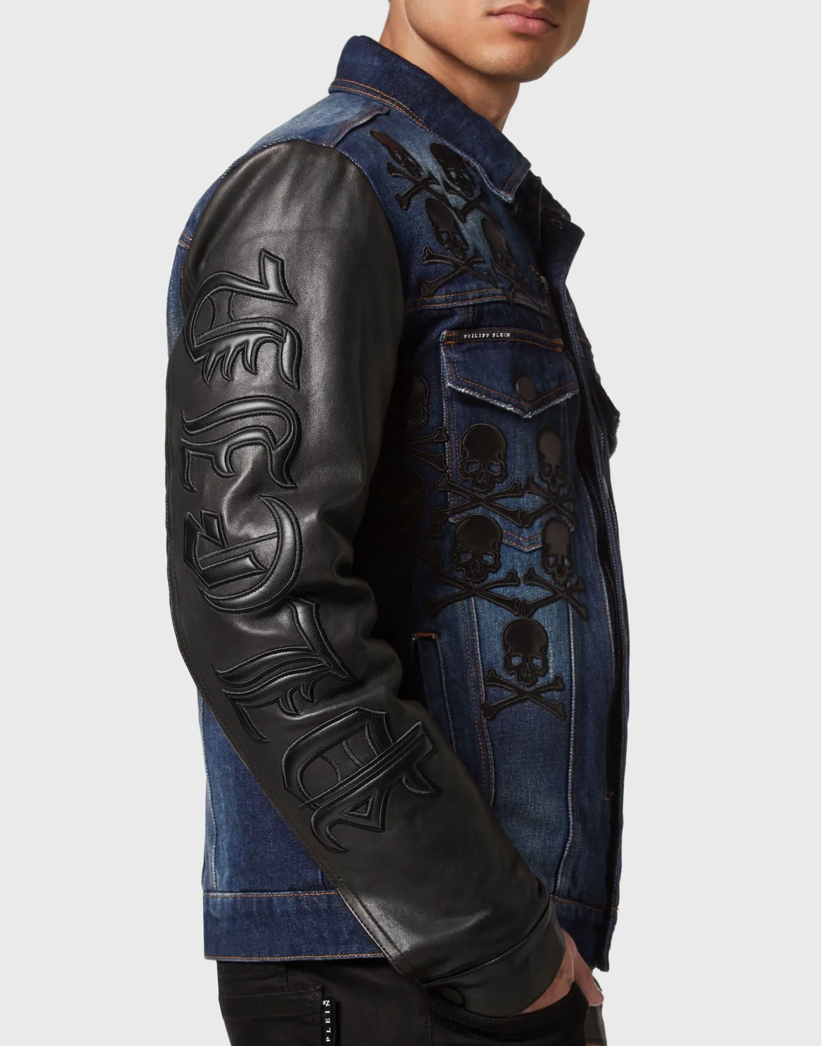 Denim Jacket Gothic Plein, цвет: Синий