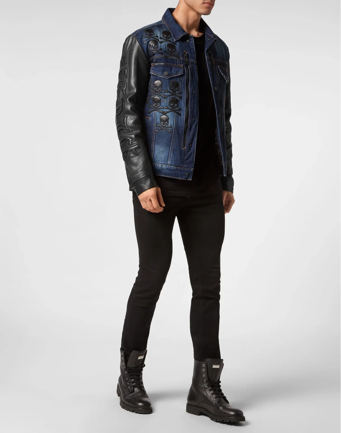 Denim Jacket Gothic Plein, цвет: Синий