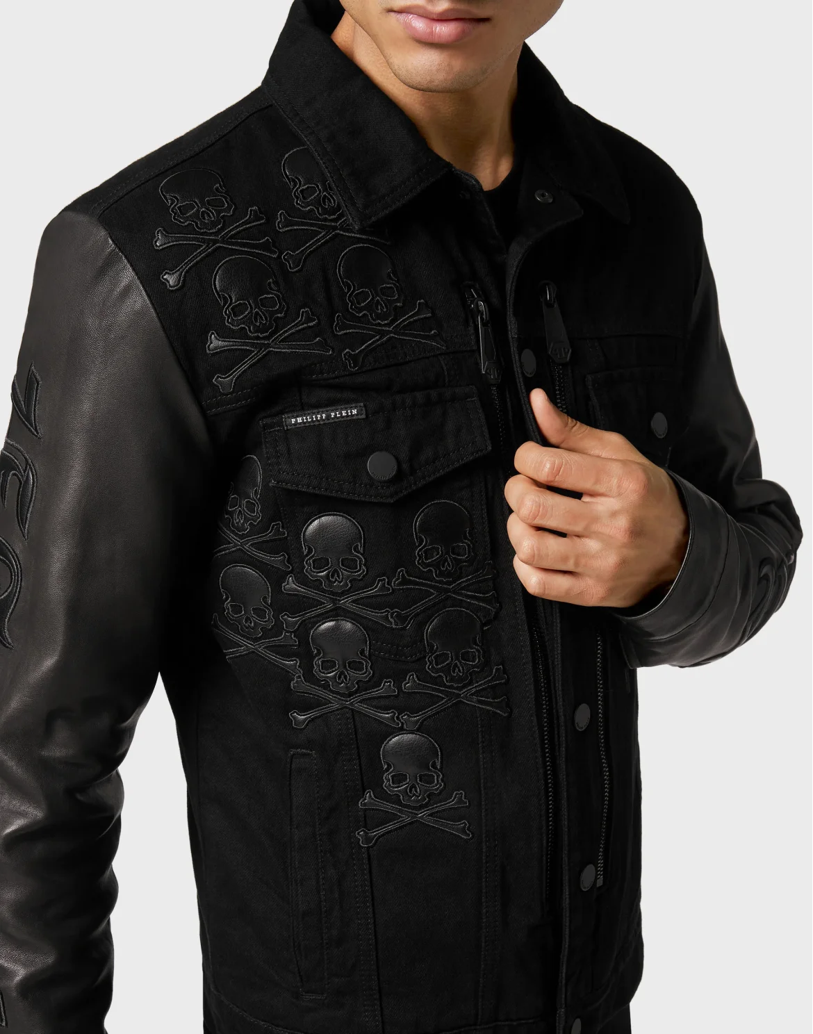 Denim Jacket Gothic Plein, цвет: Черный