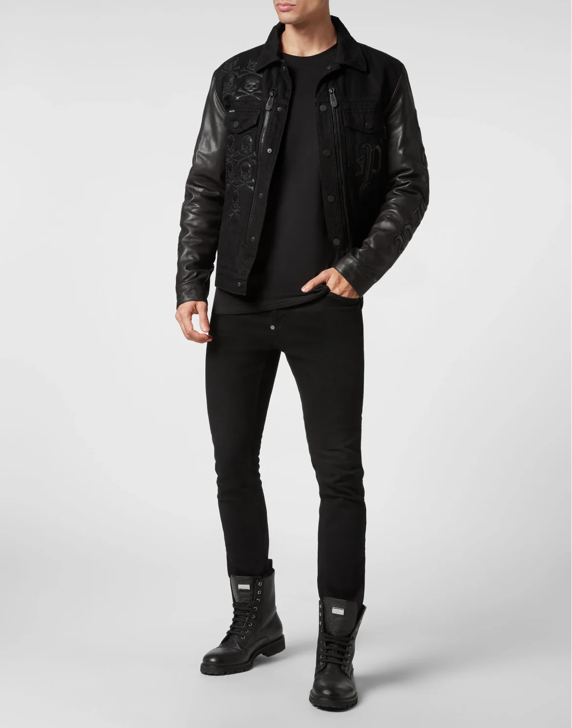 Denim Jacket Gothic Plein, цвет: Черный