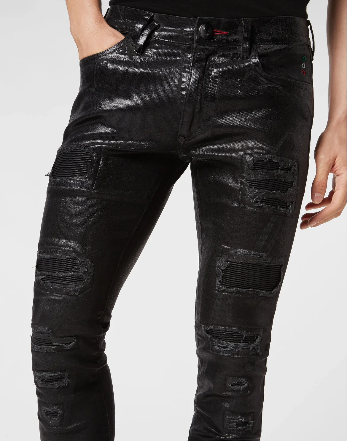 Denim Trousers Biker Fit, цвет: Черный