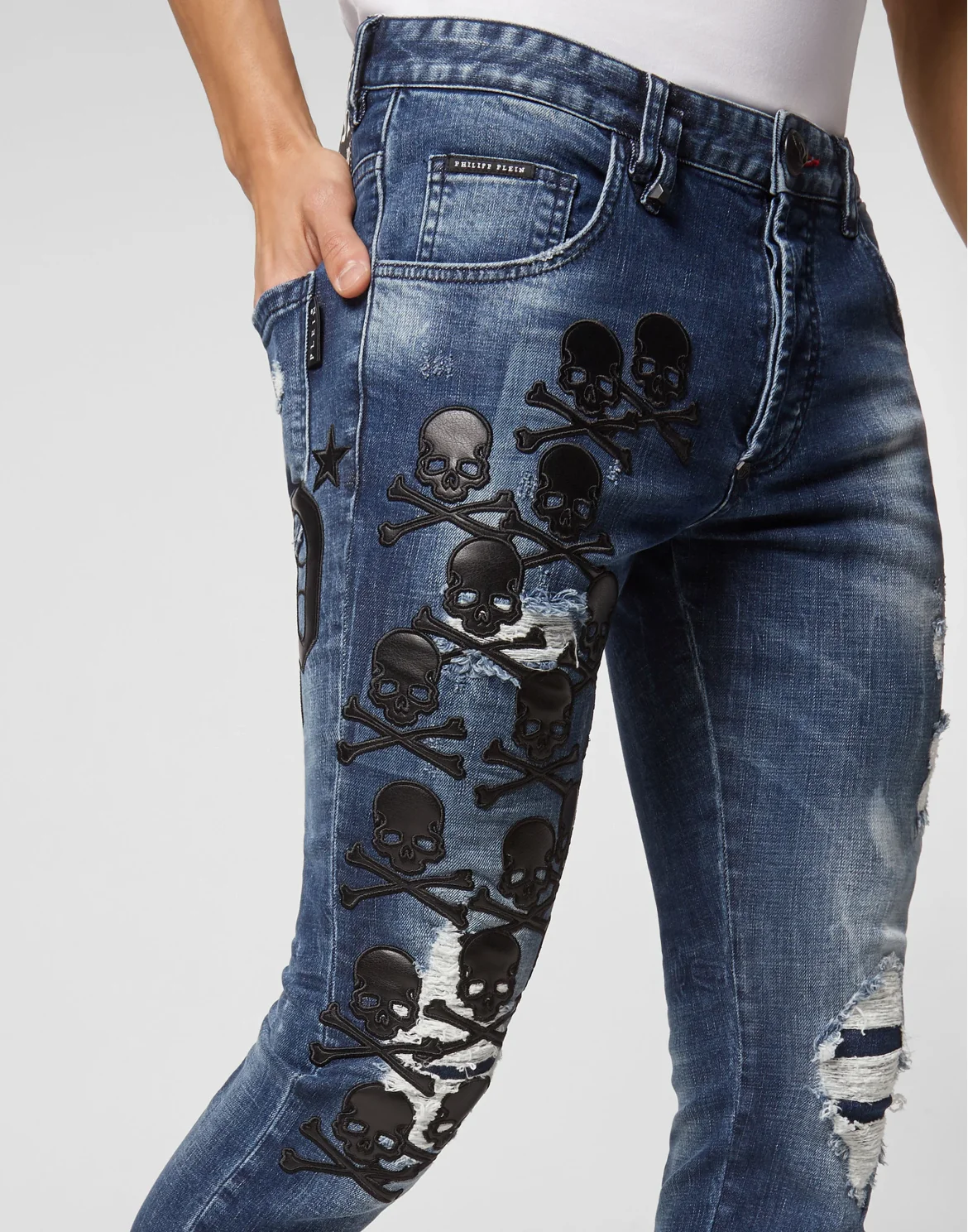 Denim Trousers Skinny Fit Skull&Bones, цвет: Синий