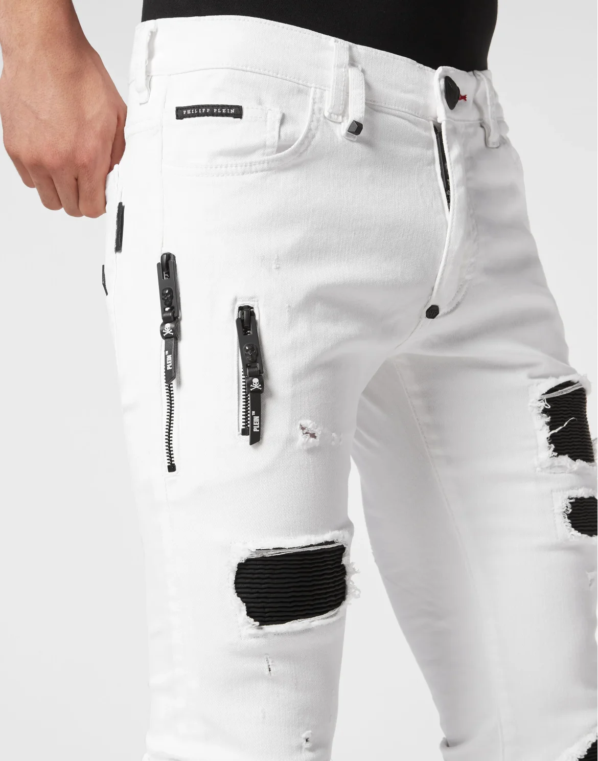Denim Trousers Biker Fit, цвет: Белый