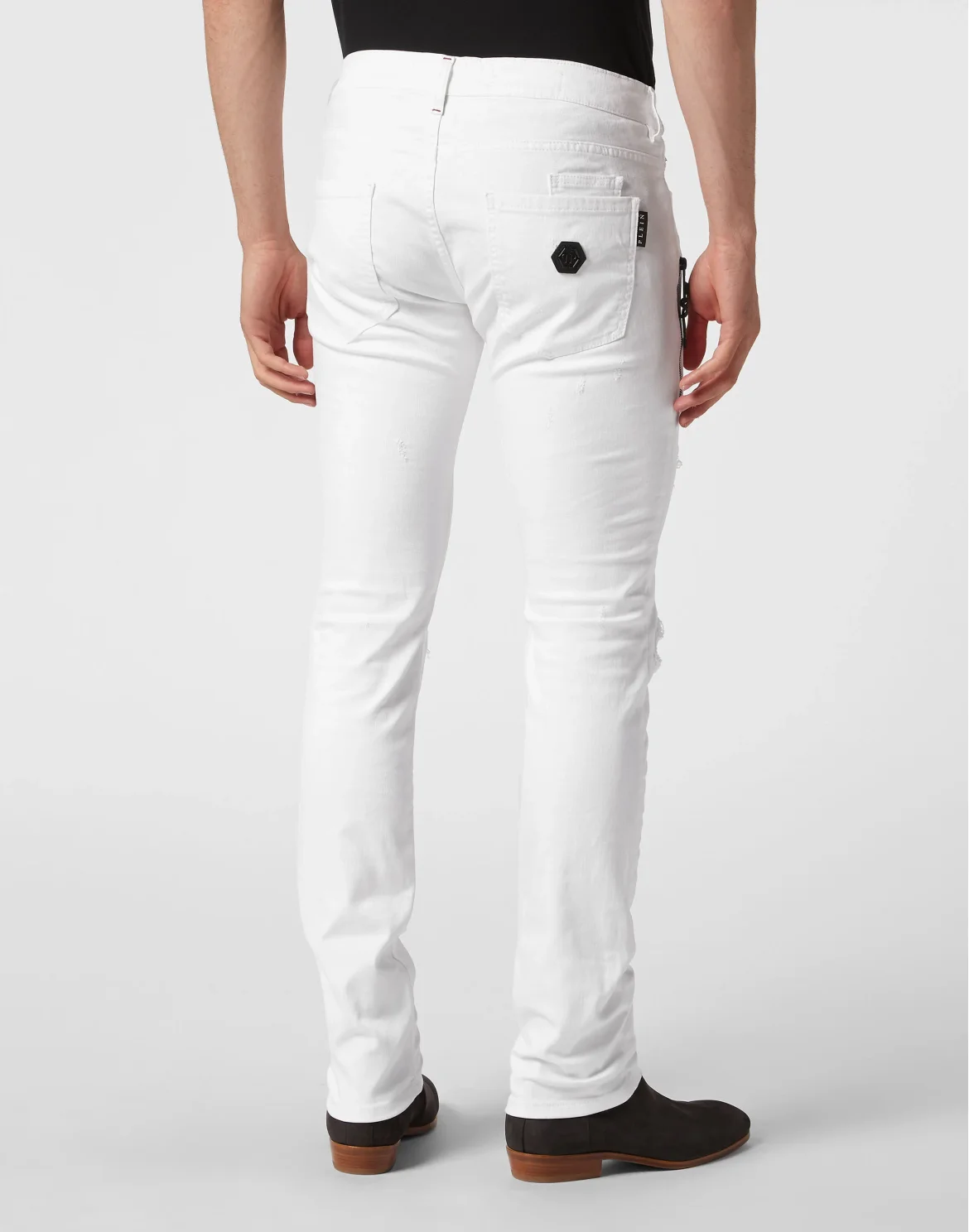 Denim Trousers Biker Fit, цвет: Белый