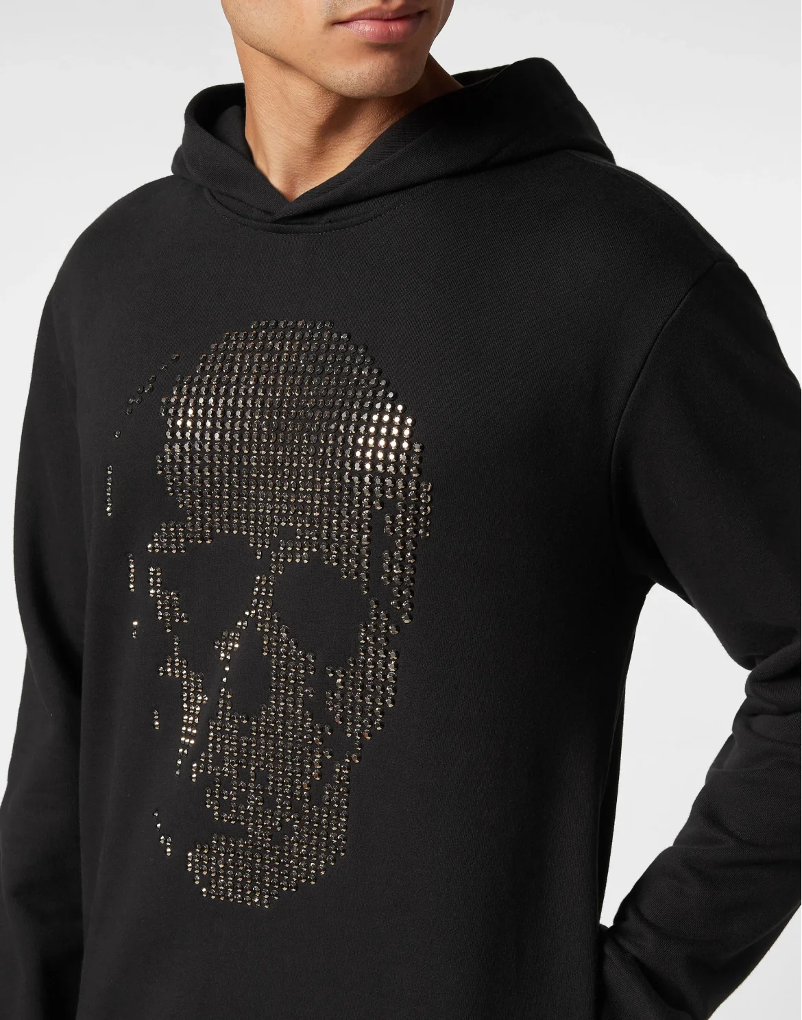 Hoodie Sweatshirt Skull strass, цвет: Черный