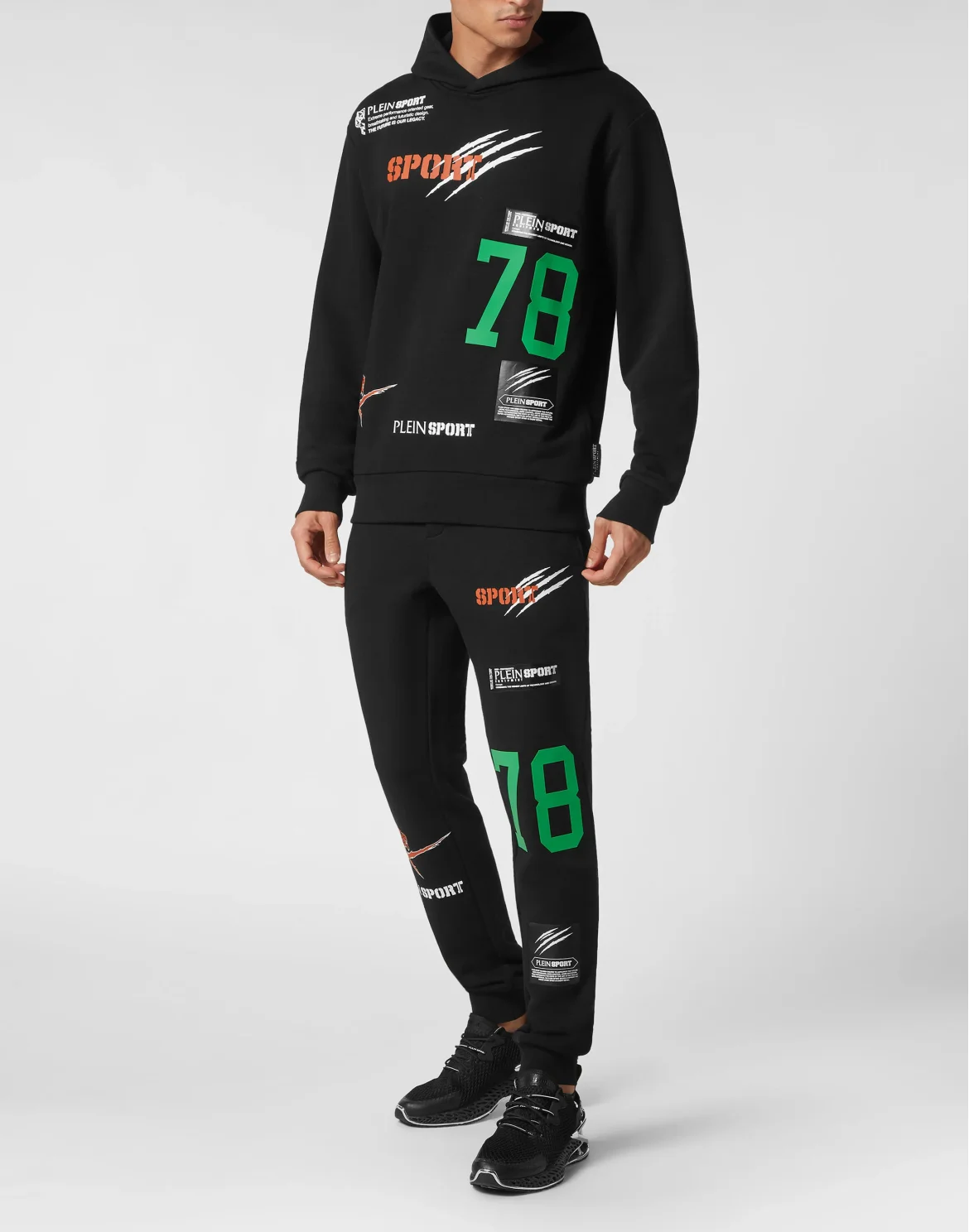 Hoodie Sweatshirt Multilogo, цвет: Черный