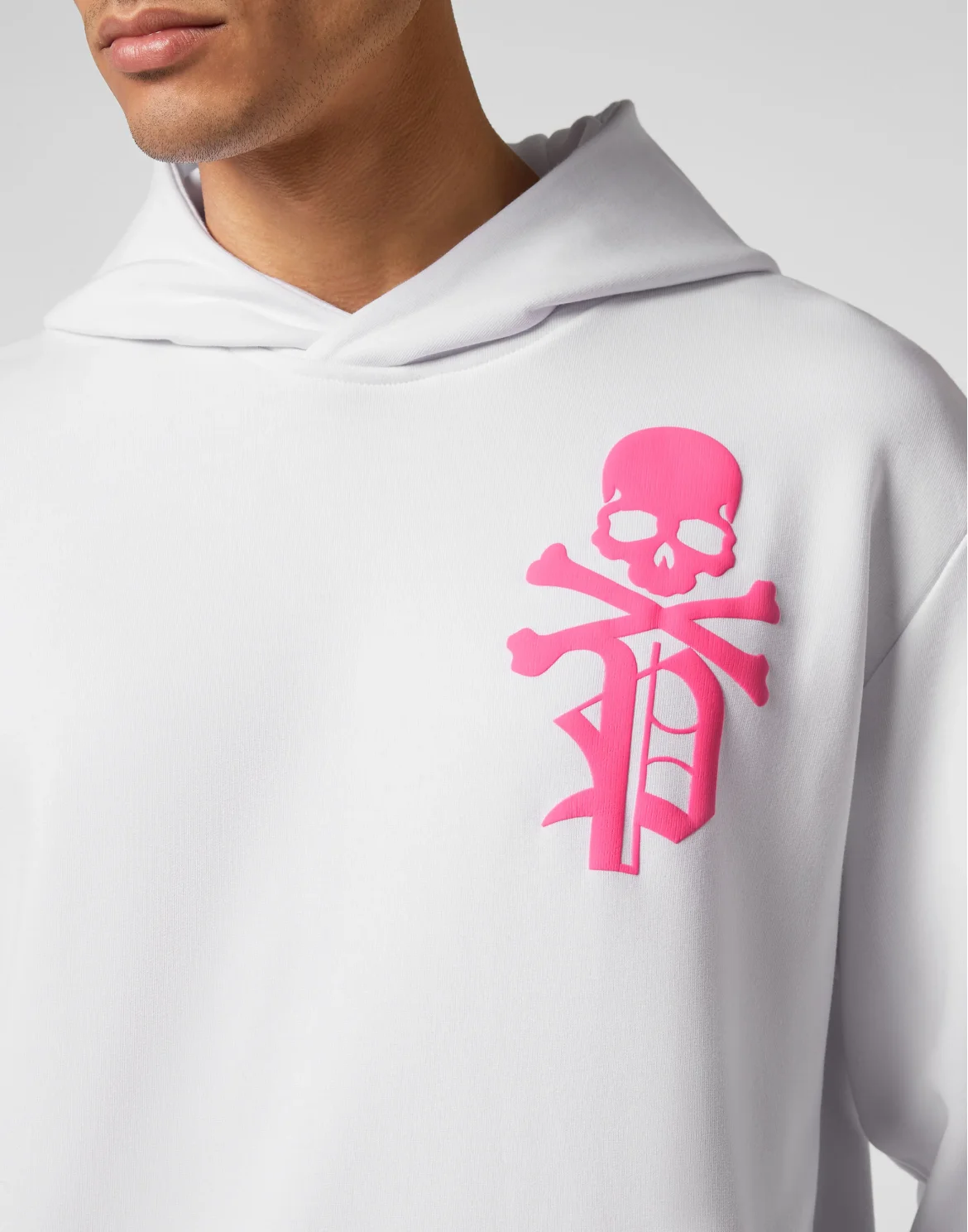 Hoodie Sweatshirt Gothic Plein, цвет: Белый