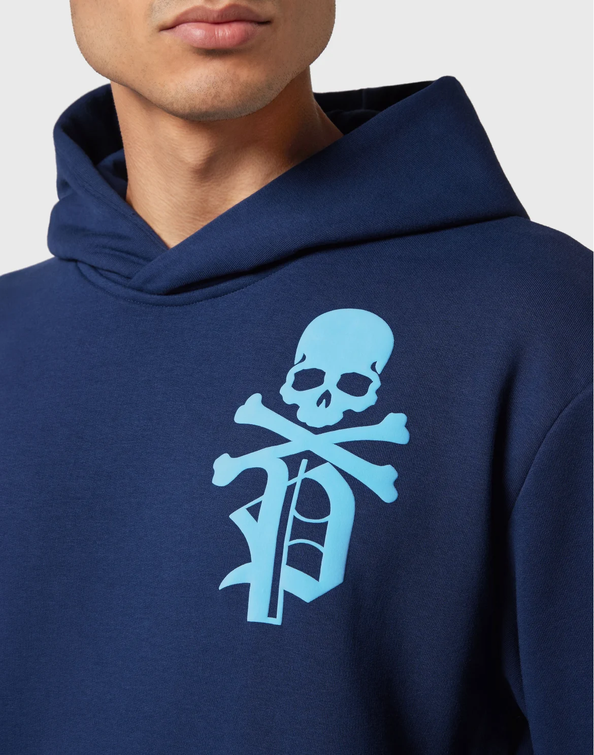 Hoodie Sweatshirt Gothic Plein, цвет: Синий