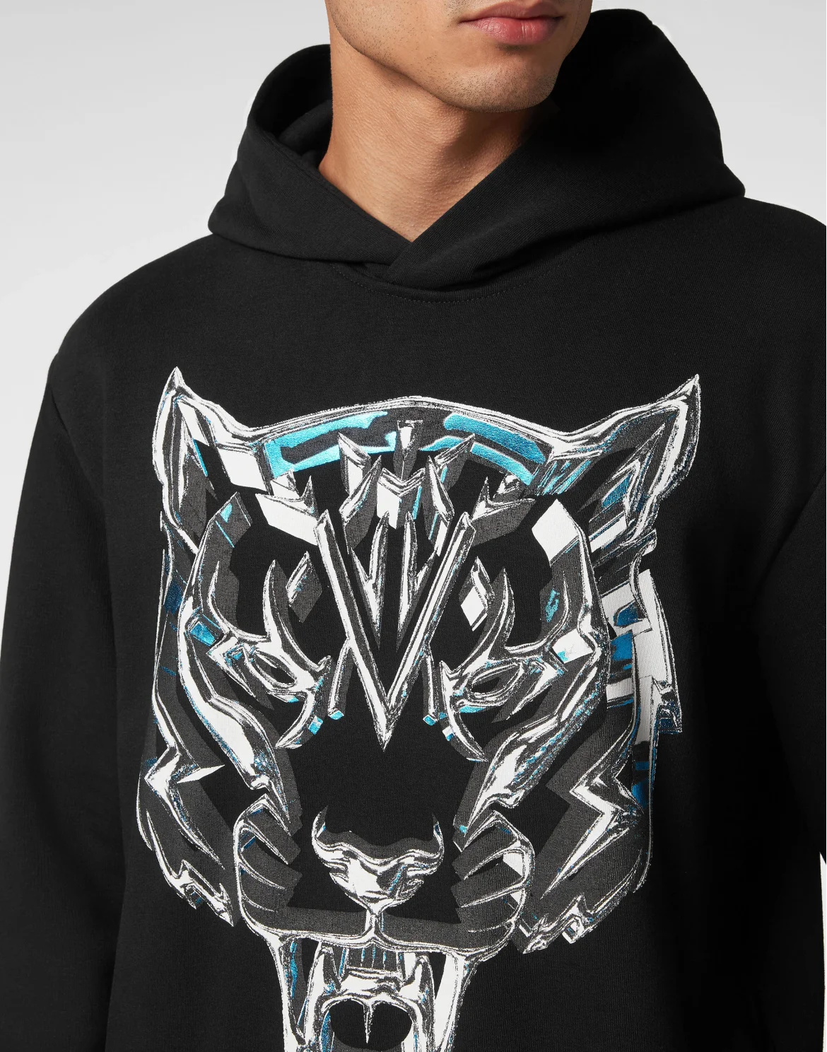 Hoodie Sweatshirt Chrome Tiger, цвет: Черный