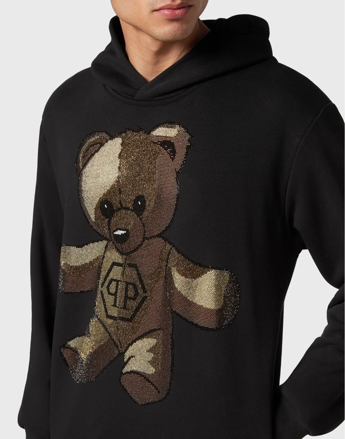 Hoodie Sweatshirt Teddy Bear, цвет: Черный