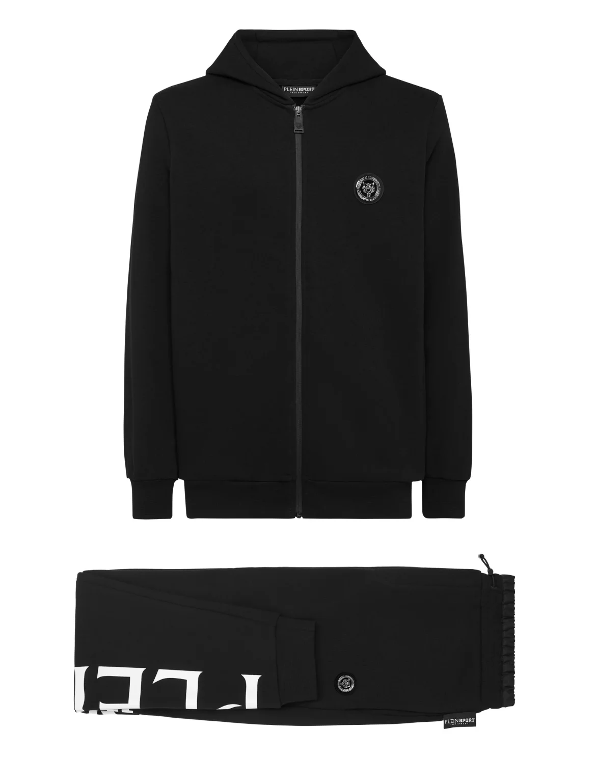 Jogging Tracksuit: Hoodie Sweatjacket/Trousers, цвет: Черный