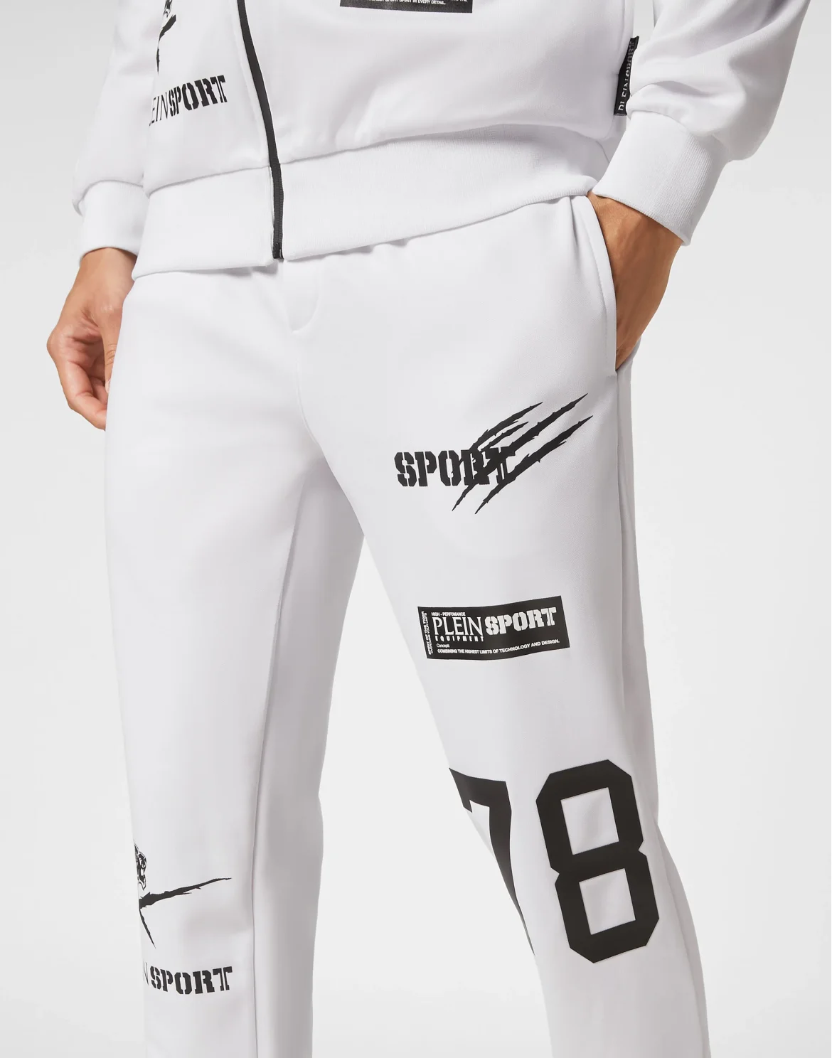 Jogging Tracksuit: Top/Trousers Multilogo, цвет: Белый