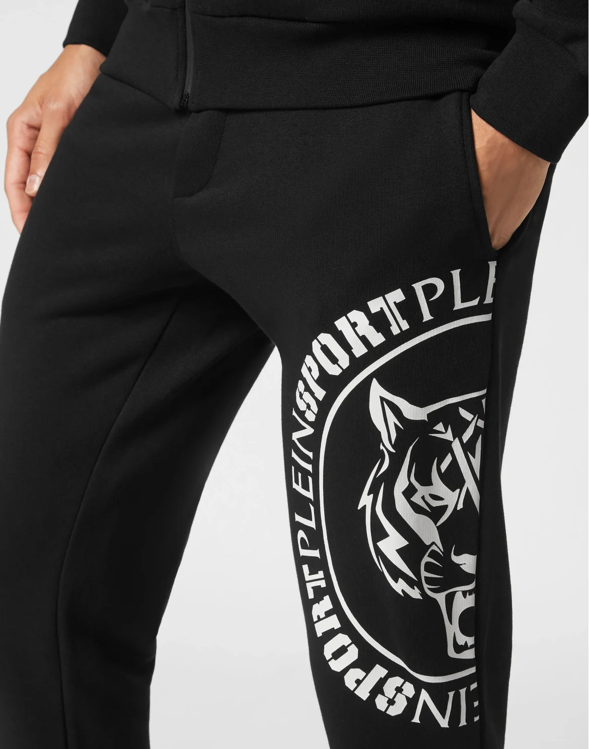 Jogging Tracksuit: Hoodie Sweatjacket/Trousers Tiger, цвет: Черный