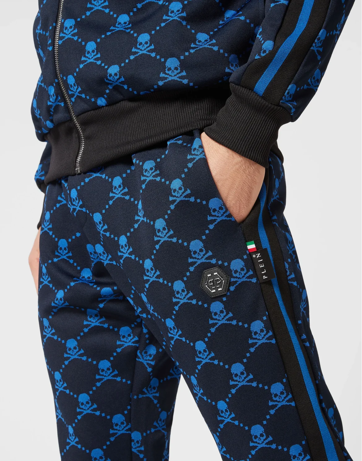 Jacquard & Jersey Jogging Tracksuit: Top/Trousers Skull&Bones, цвет: Синий