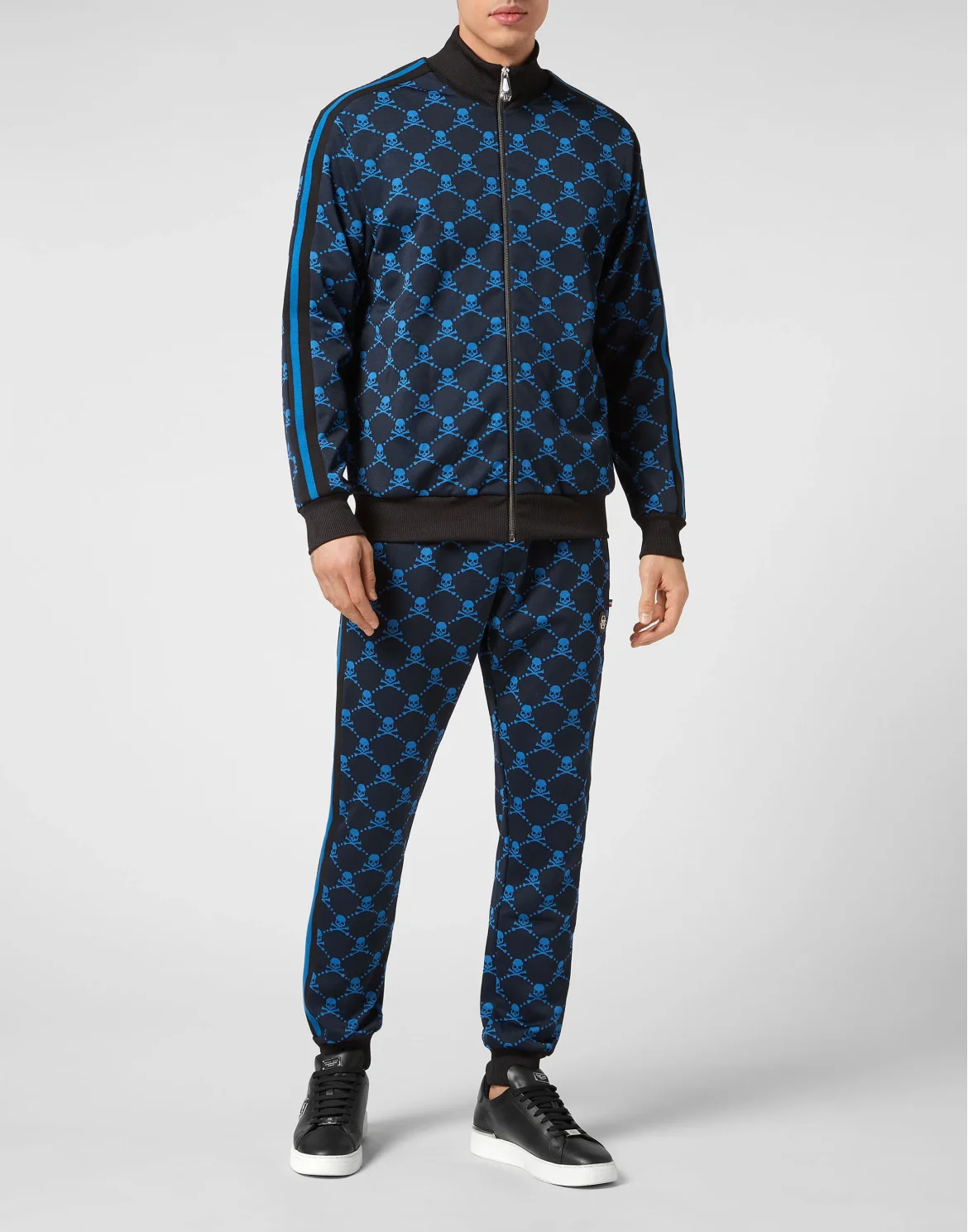 Jacquard & Jersey Jogging Tracksuit: Top/Trousers Skull&Bones, цвет: Синий