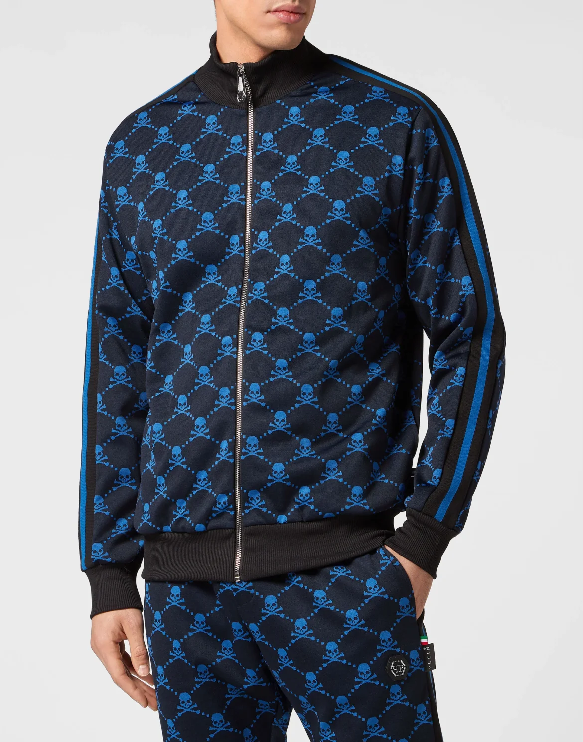 Jacquard & Jersey Jogging Tracksuit: Top/Trousers Skull&Bones, цвет: Синий