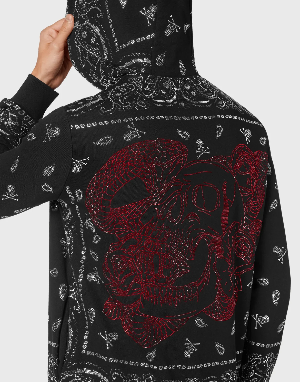 Jogging Tracksuit: Hoodie Sweatjacket/Trousers Paisley Bandana, цвет: Черный