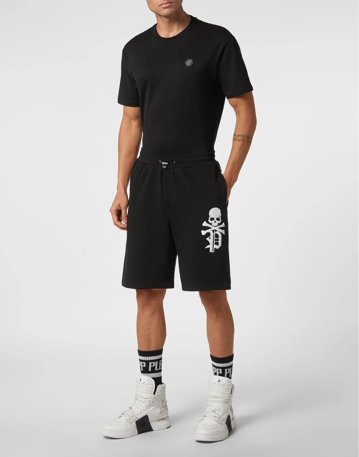 Jogging Shorts Gothic Plein, цвет: Черный