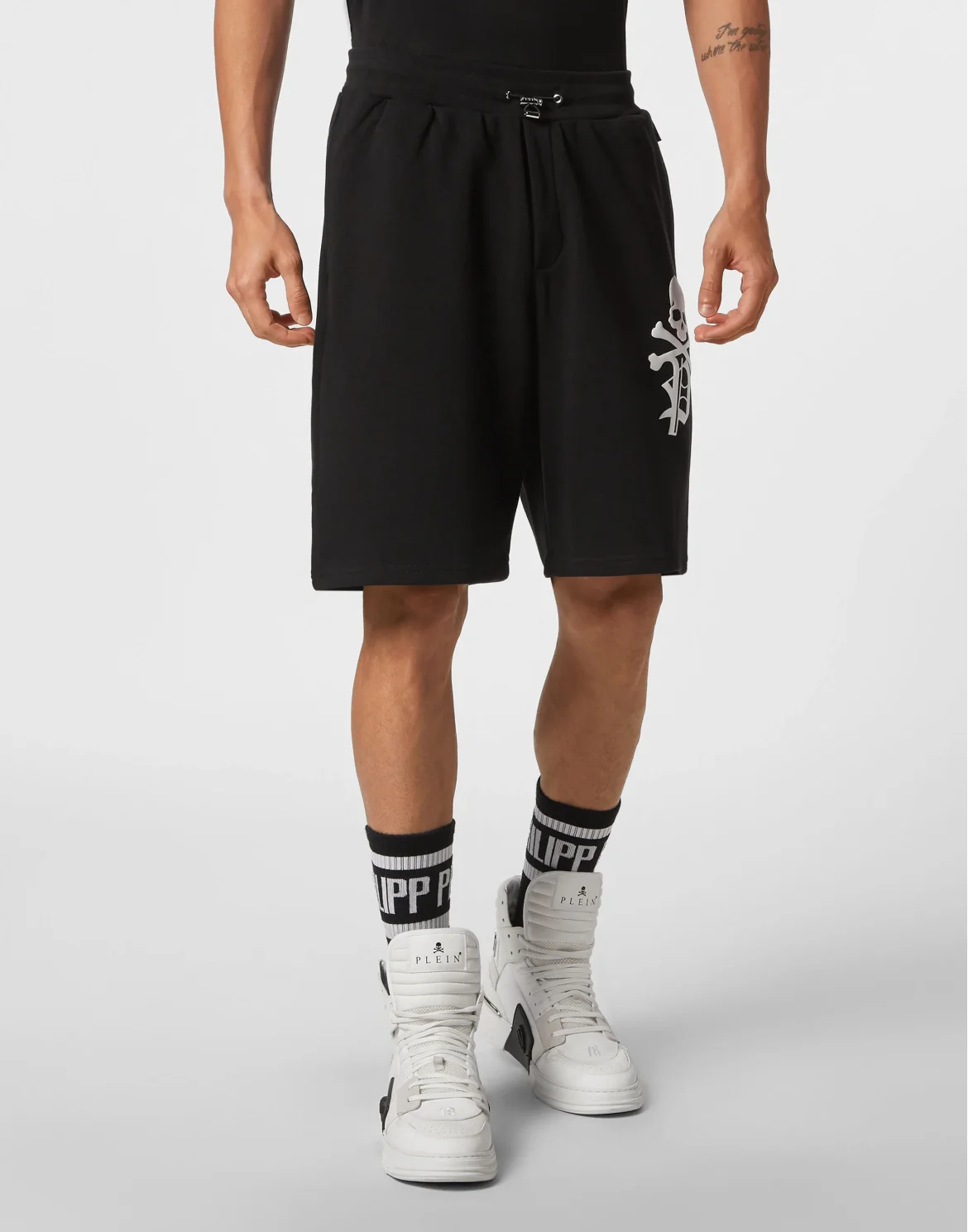 Jogging Shorts Gothic Plein, цвет: Черный