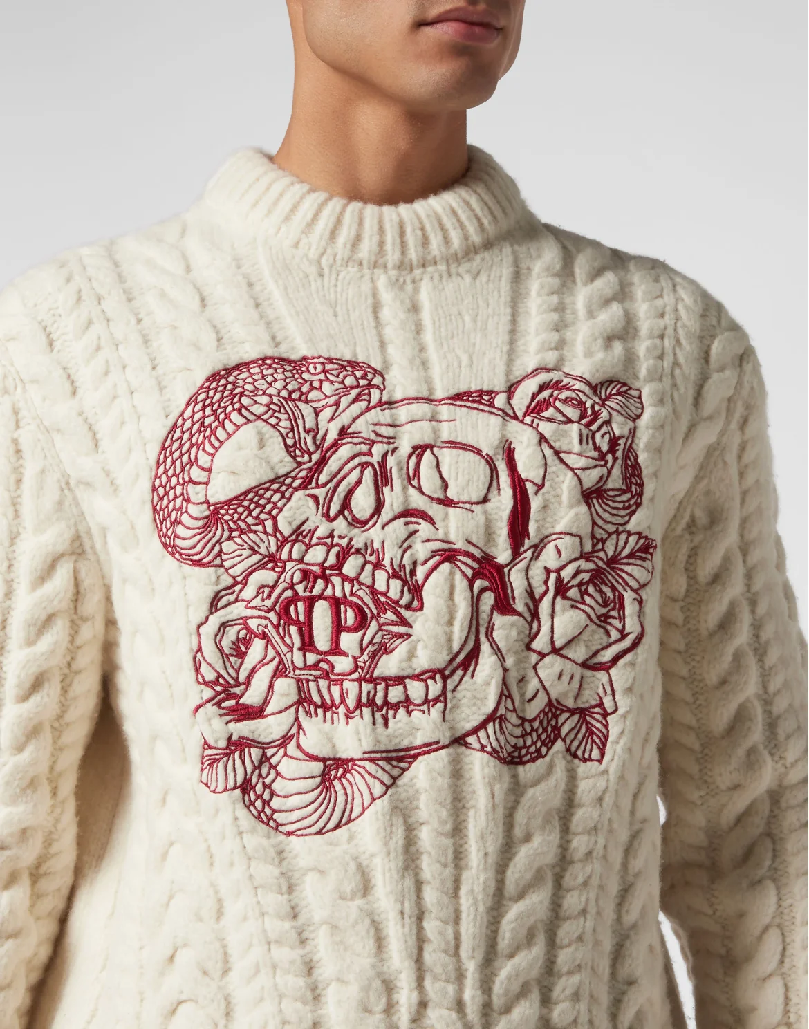 Wool Sweater Skull, цвет: Белый