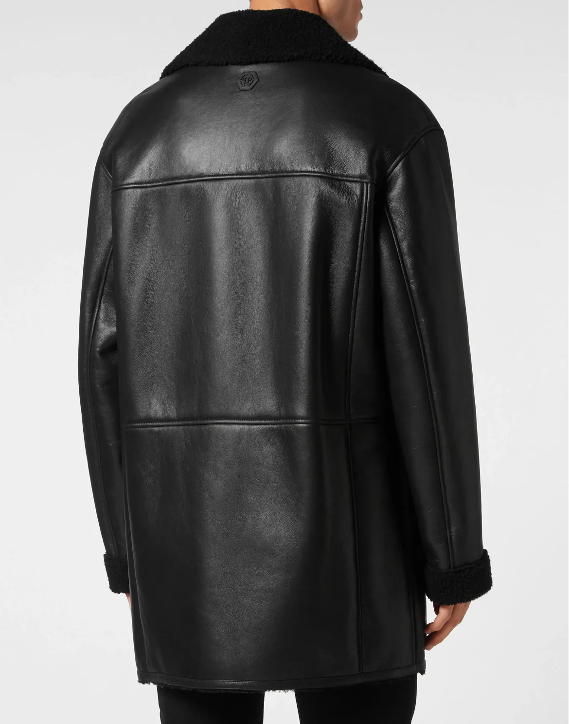 Long Shearling Jacket, цвет: Черный