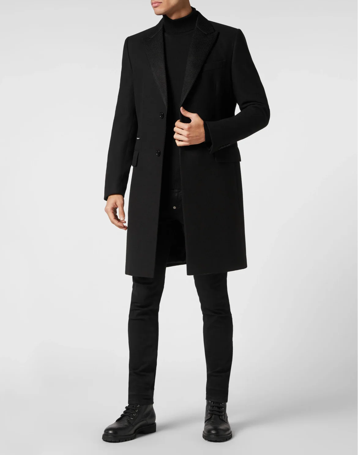 Wool Coat Long, цвет: Черный