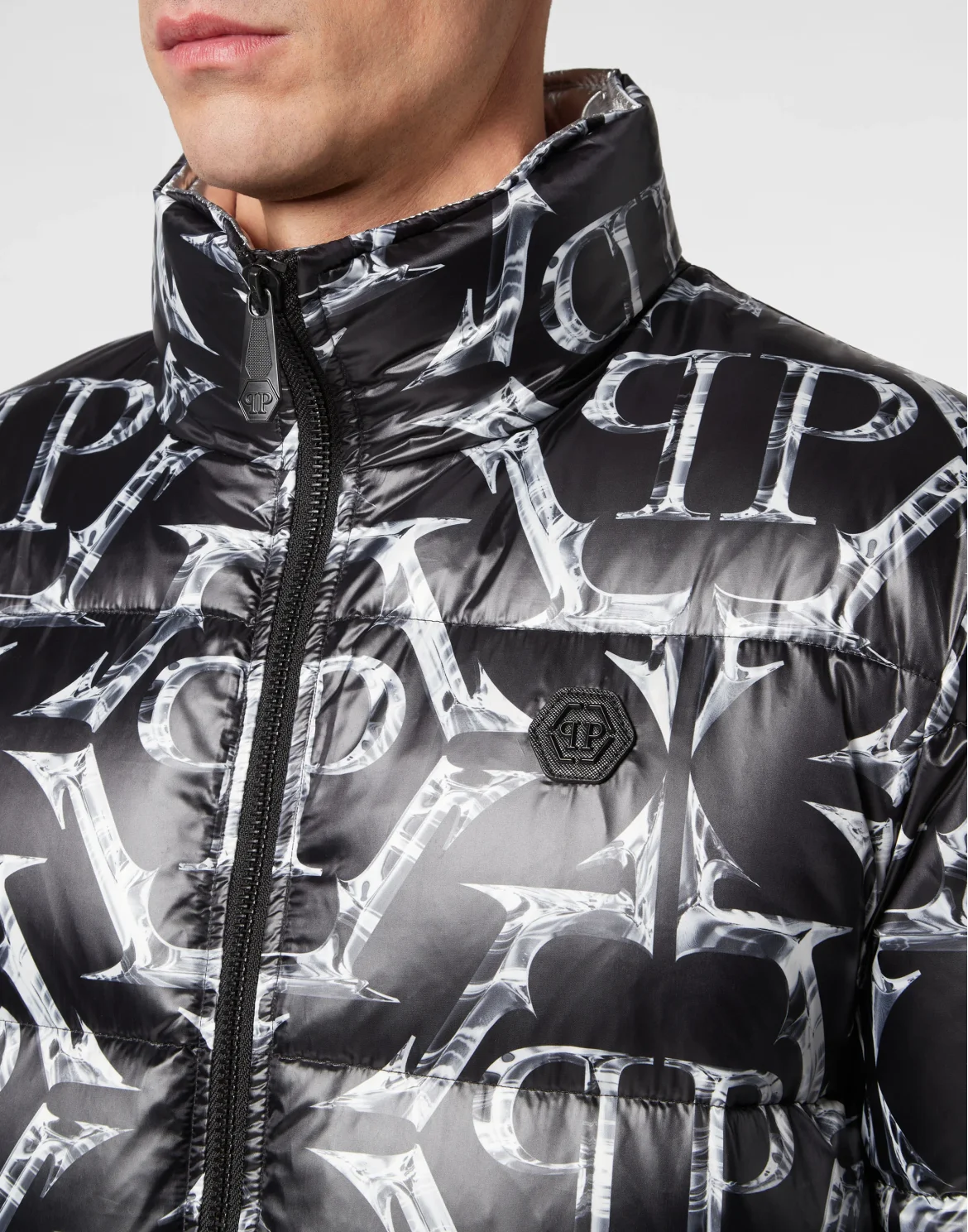 Nylon Puffer Jacket Chrome, цвет: Черный
