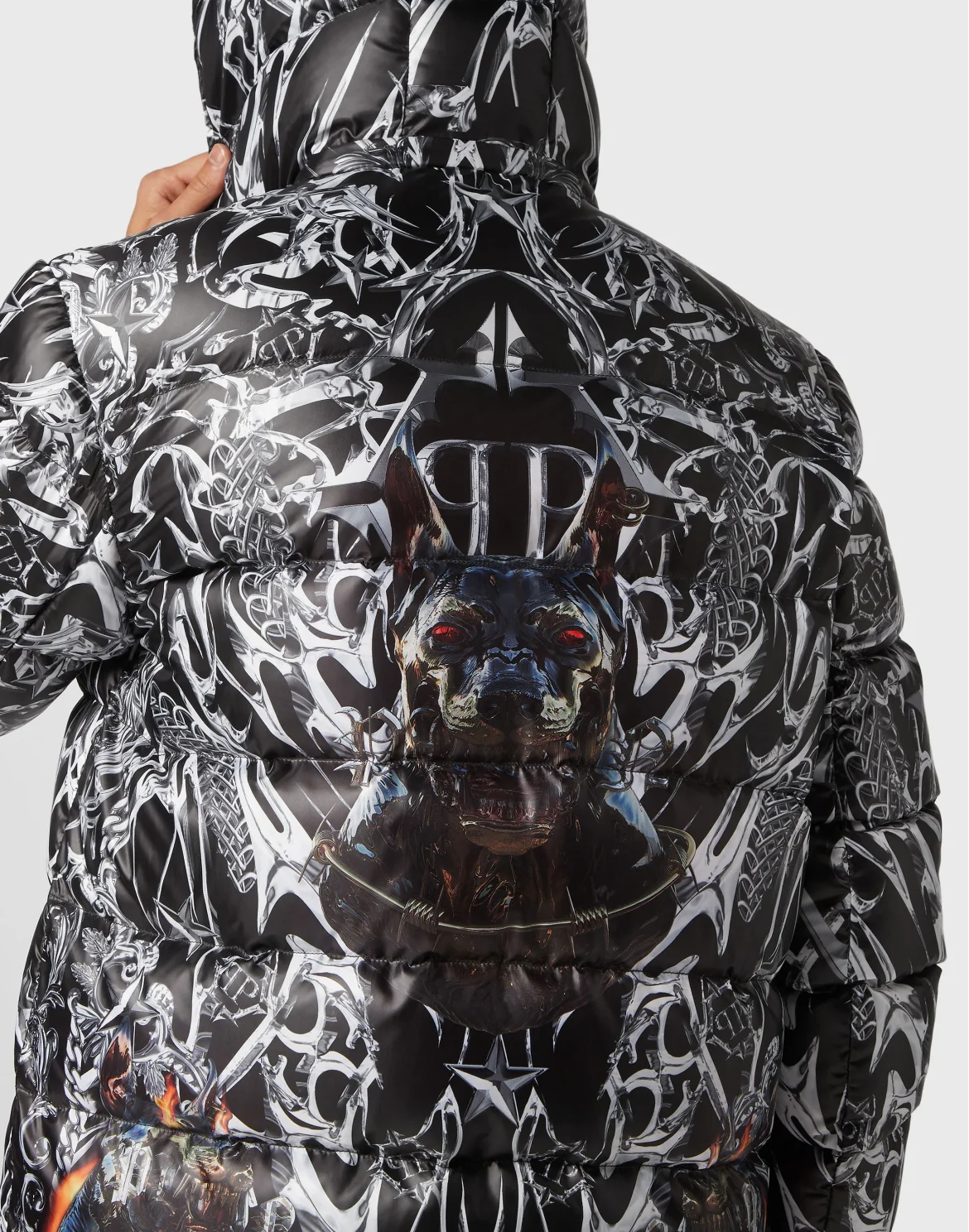 Nylon Puffer Jacket Chrome, цвет: Черный