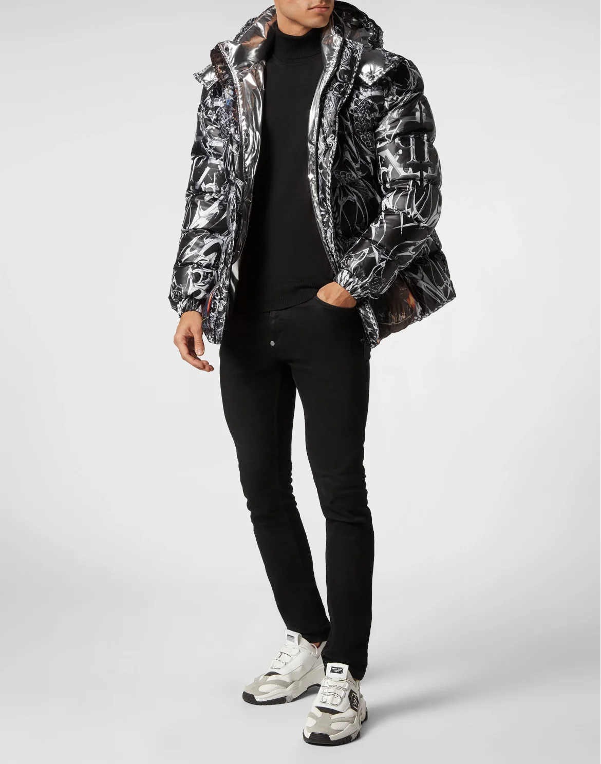 Nylon Puffer Jacket Chrome, цвет: Черный